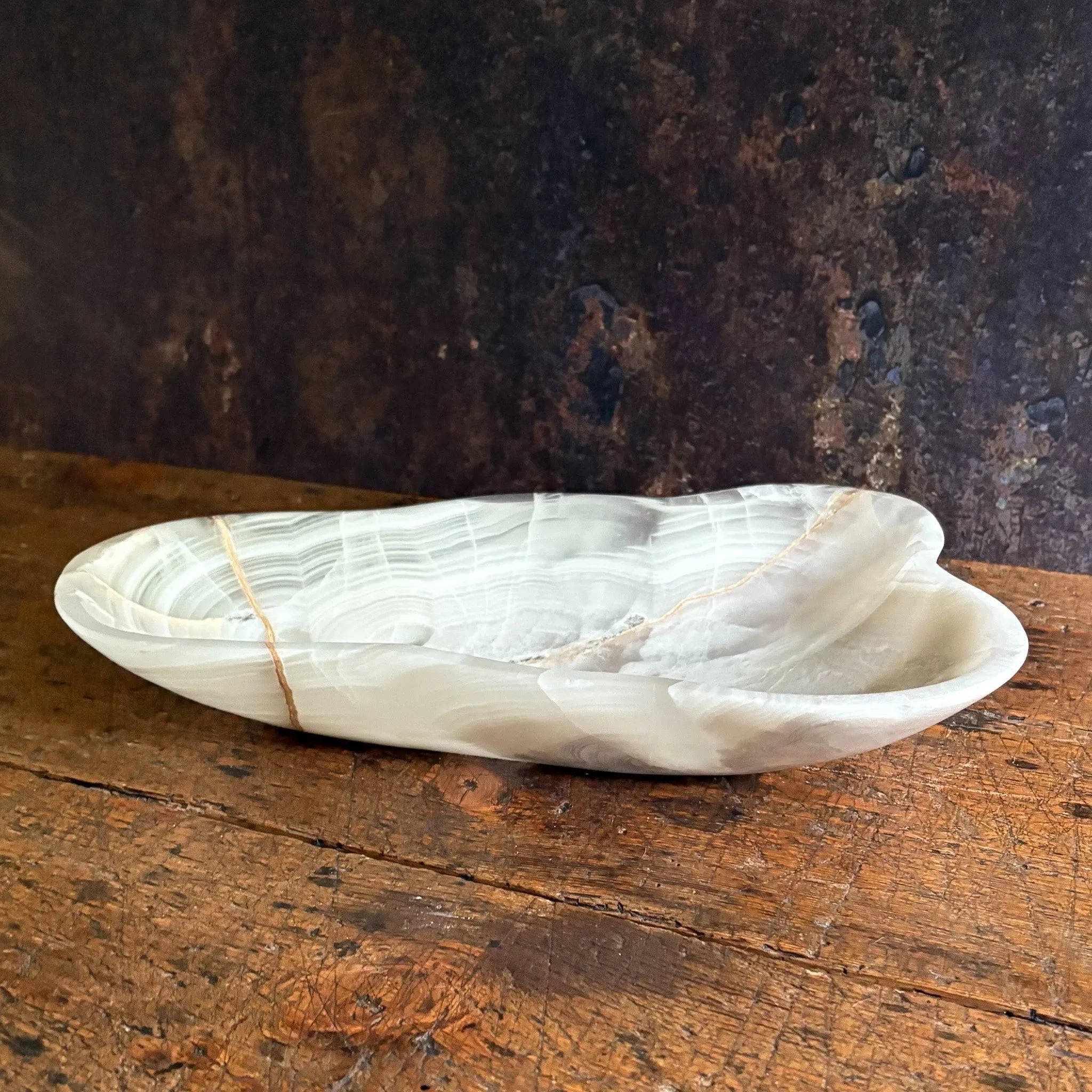 Hand Carved White Onyx Bowl - The Mayfair Hall