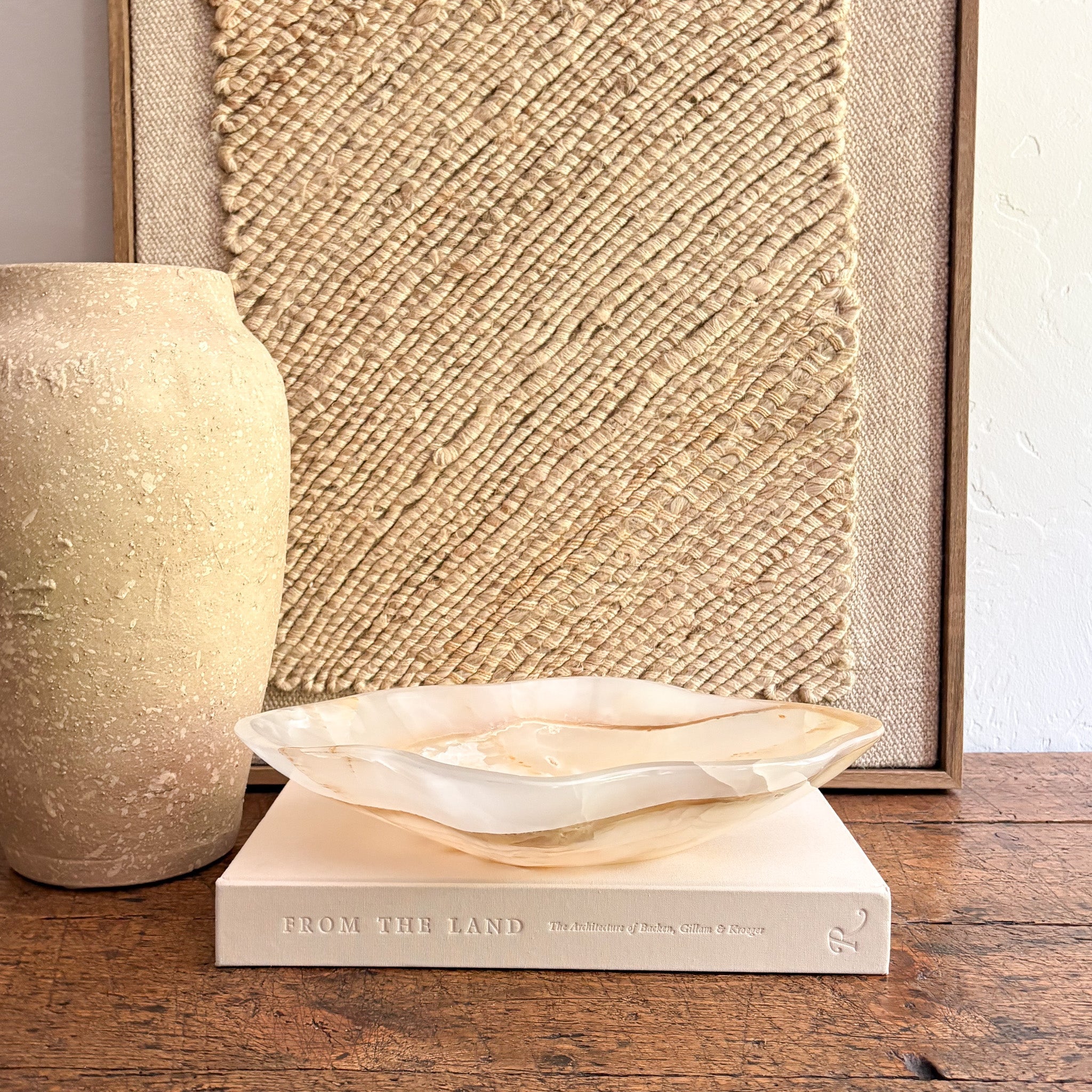 Hand Carved White Onyx Bowl