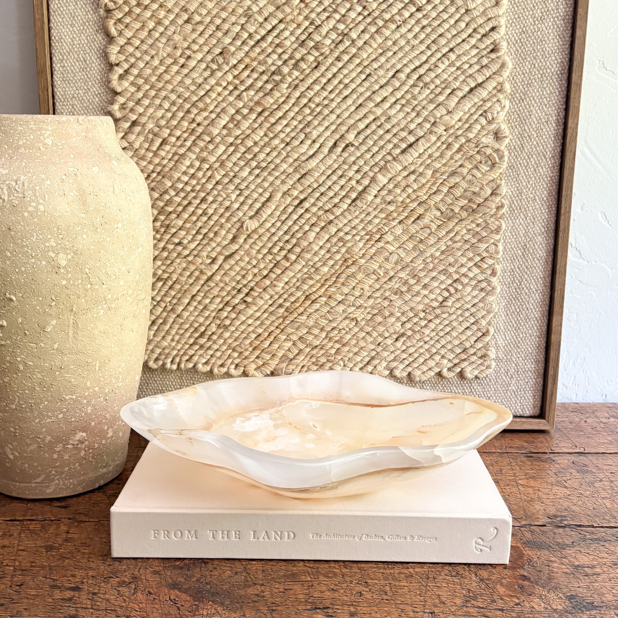 Hand Carved White Onyx Bowl