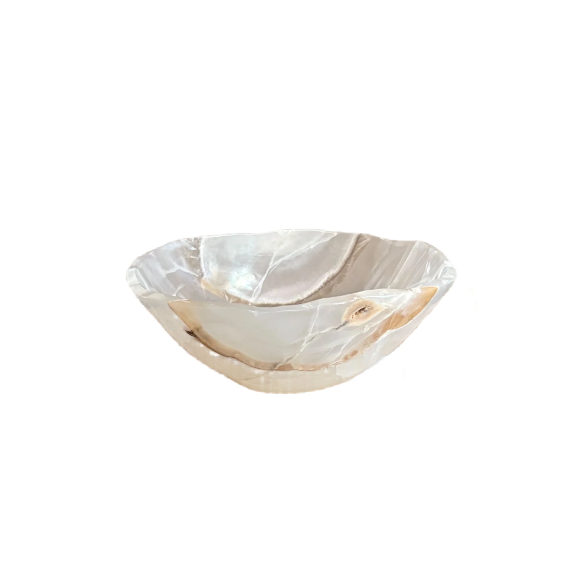 Hand Carved White Onyx Bowl