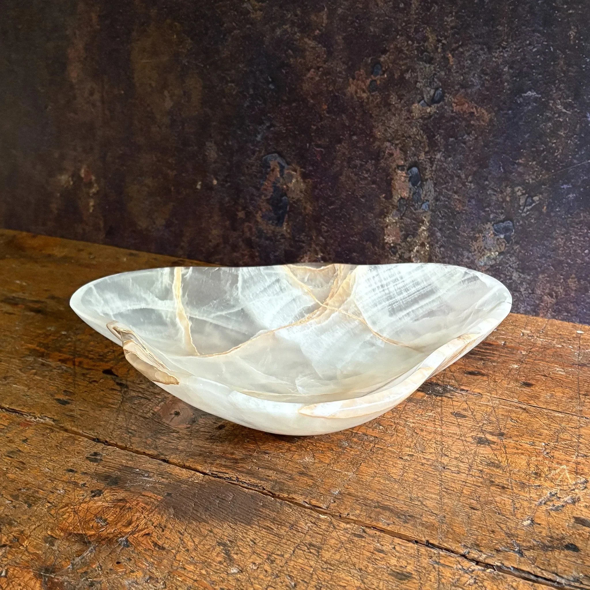 Hand Carved White Onyx Bowl - The Mayfair Hall