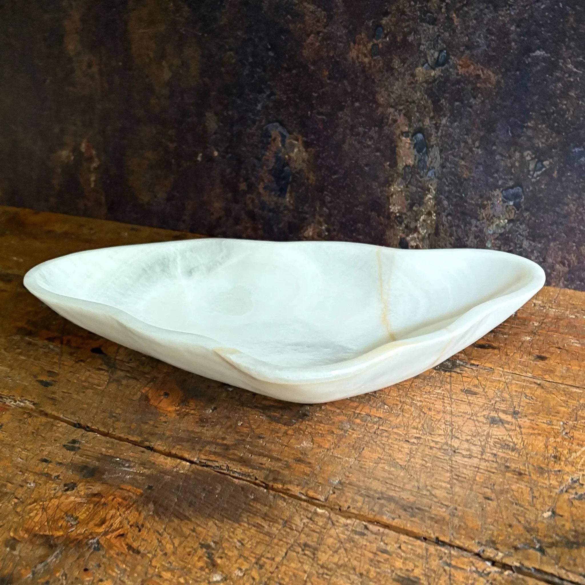 Hand Carved White Onyx Bowl - The Mayfair Hall