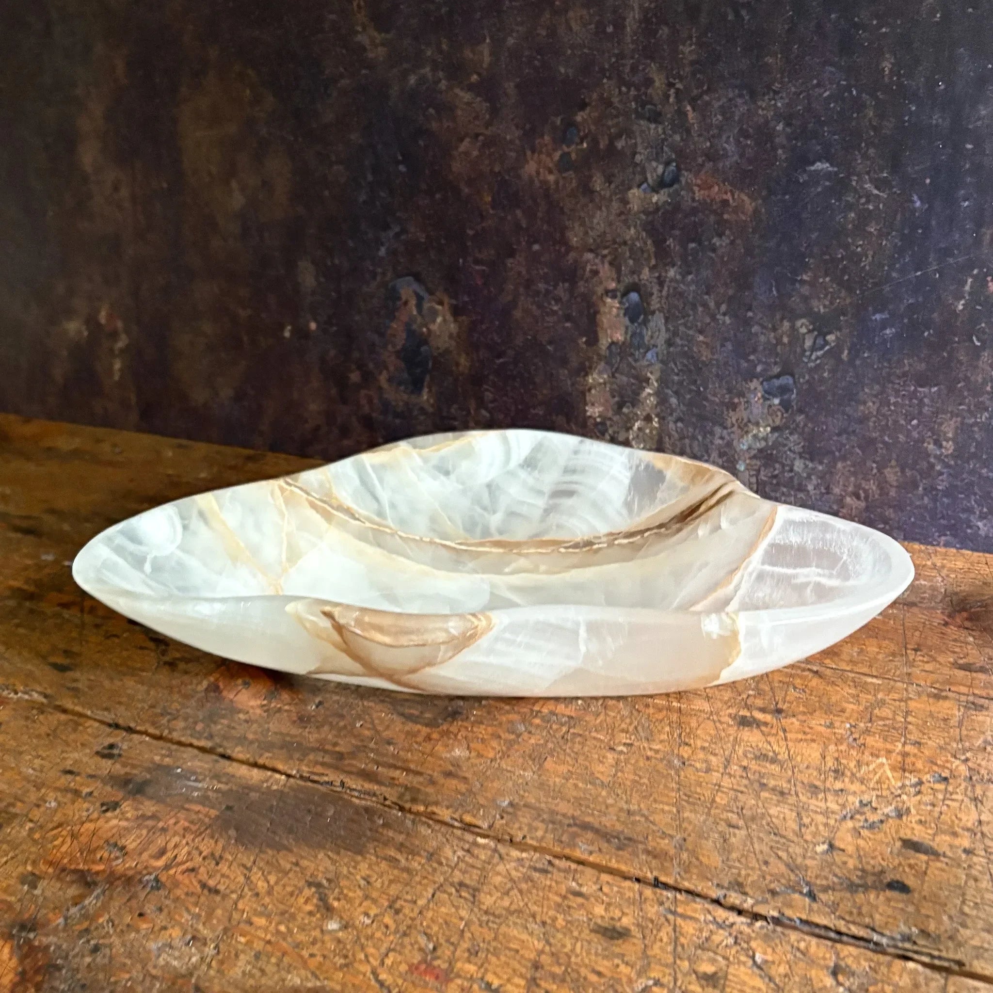 Hand Carved White Onyx Bowl - The Mayfair Hall