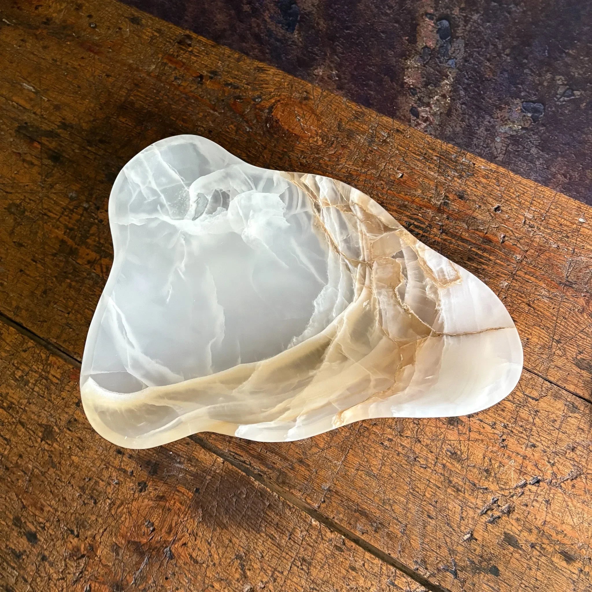 Hand Carved White Onyx Bowl - The Mayfair Hall