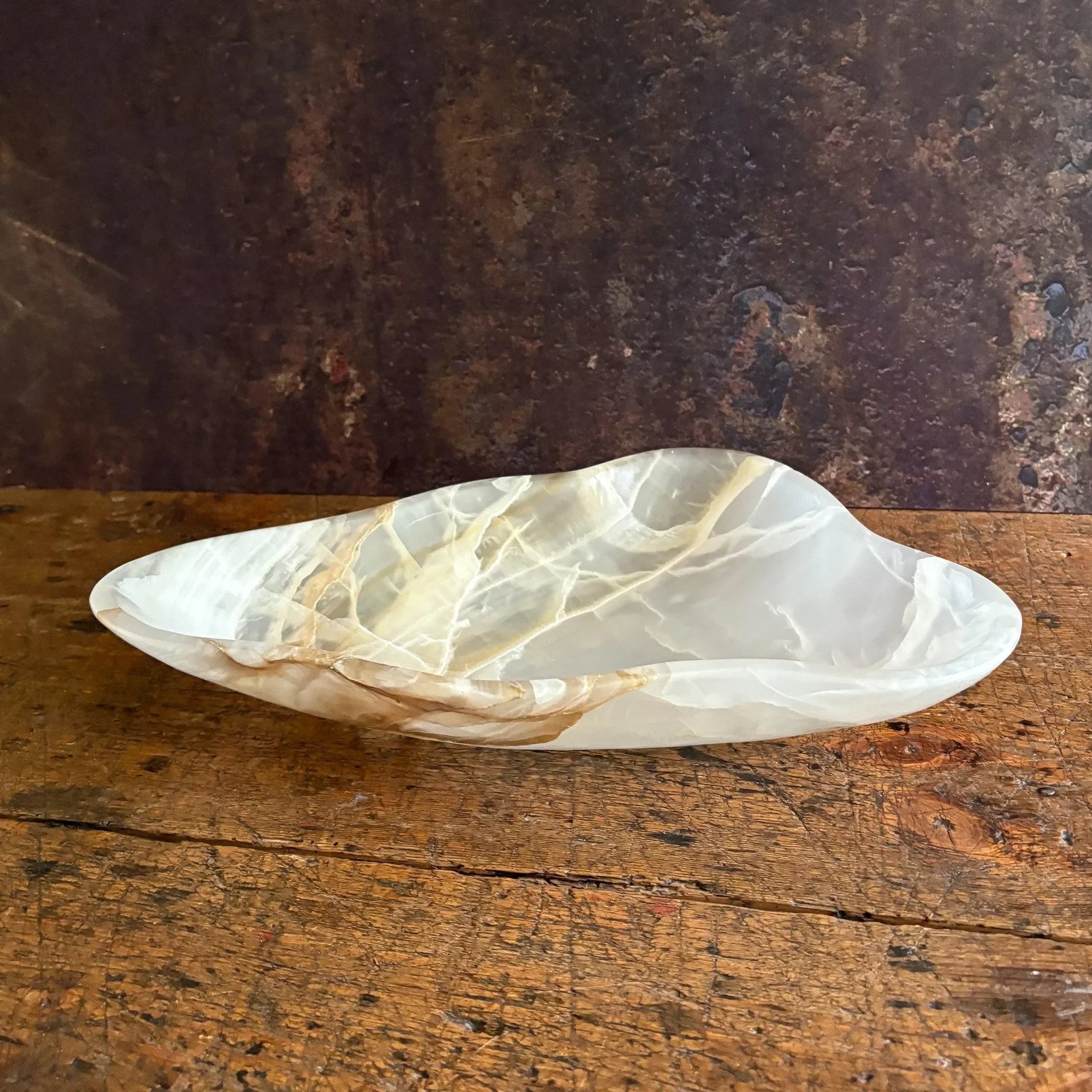 Hand Carved White Onyx Bowl - The Mayfair Hall