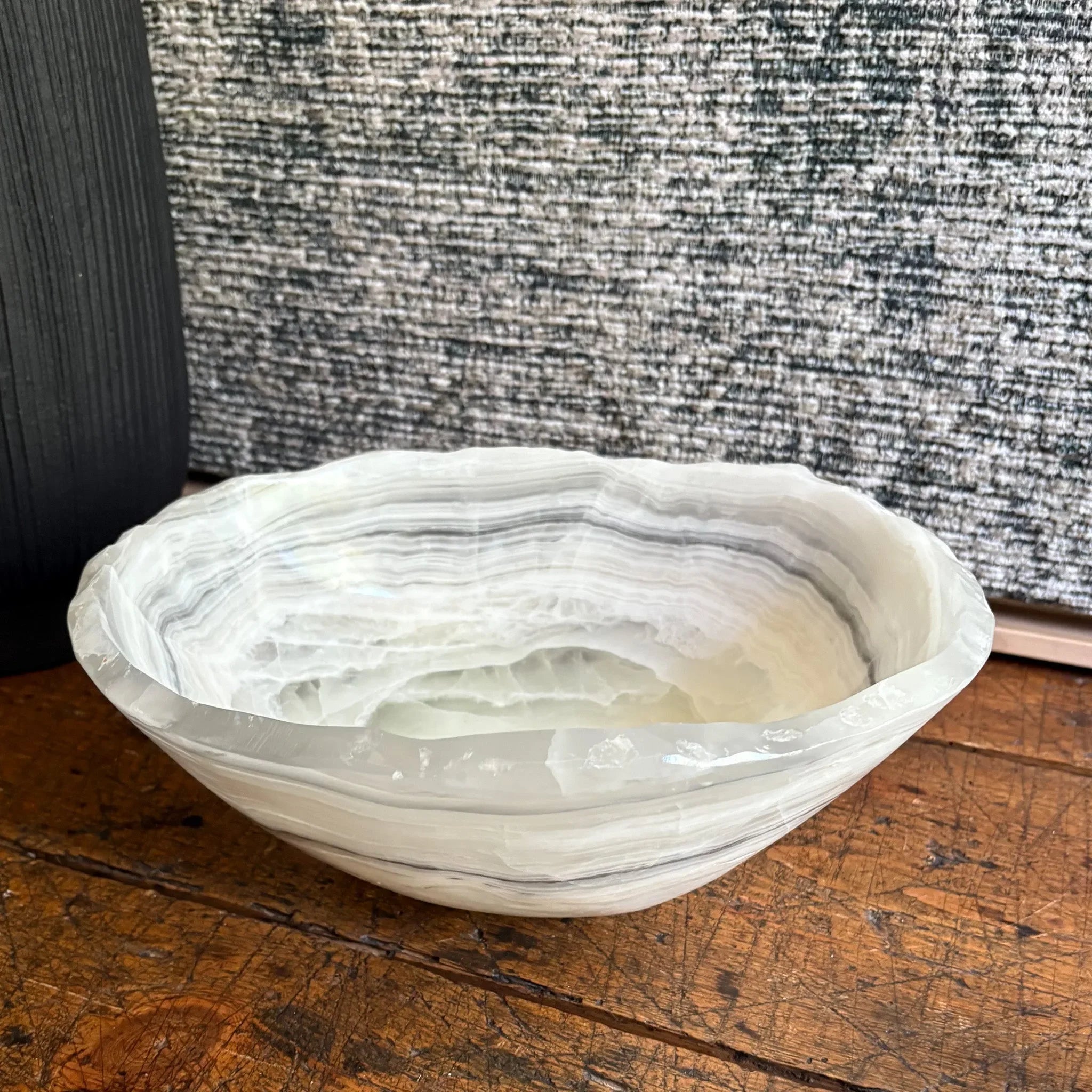 Hand Carved White Onyx Bowl - The Mayfair Hall