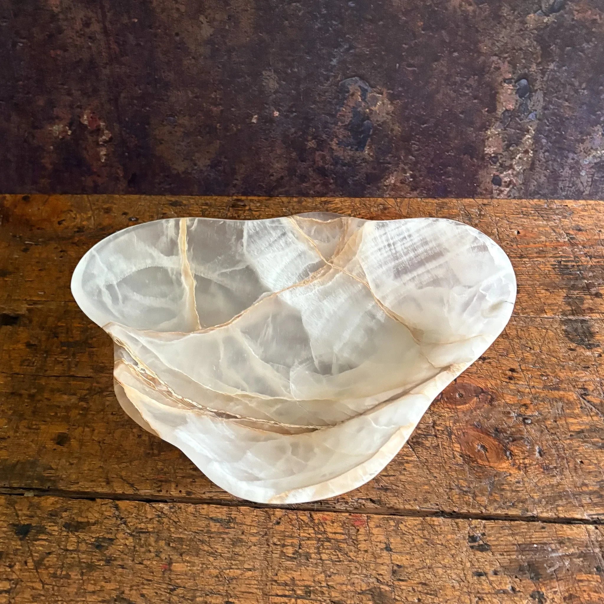 Hand Carved White Onyx Bowl - The Mayfair Hall