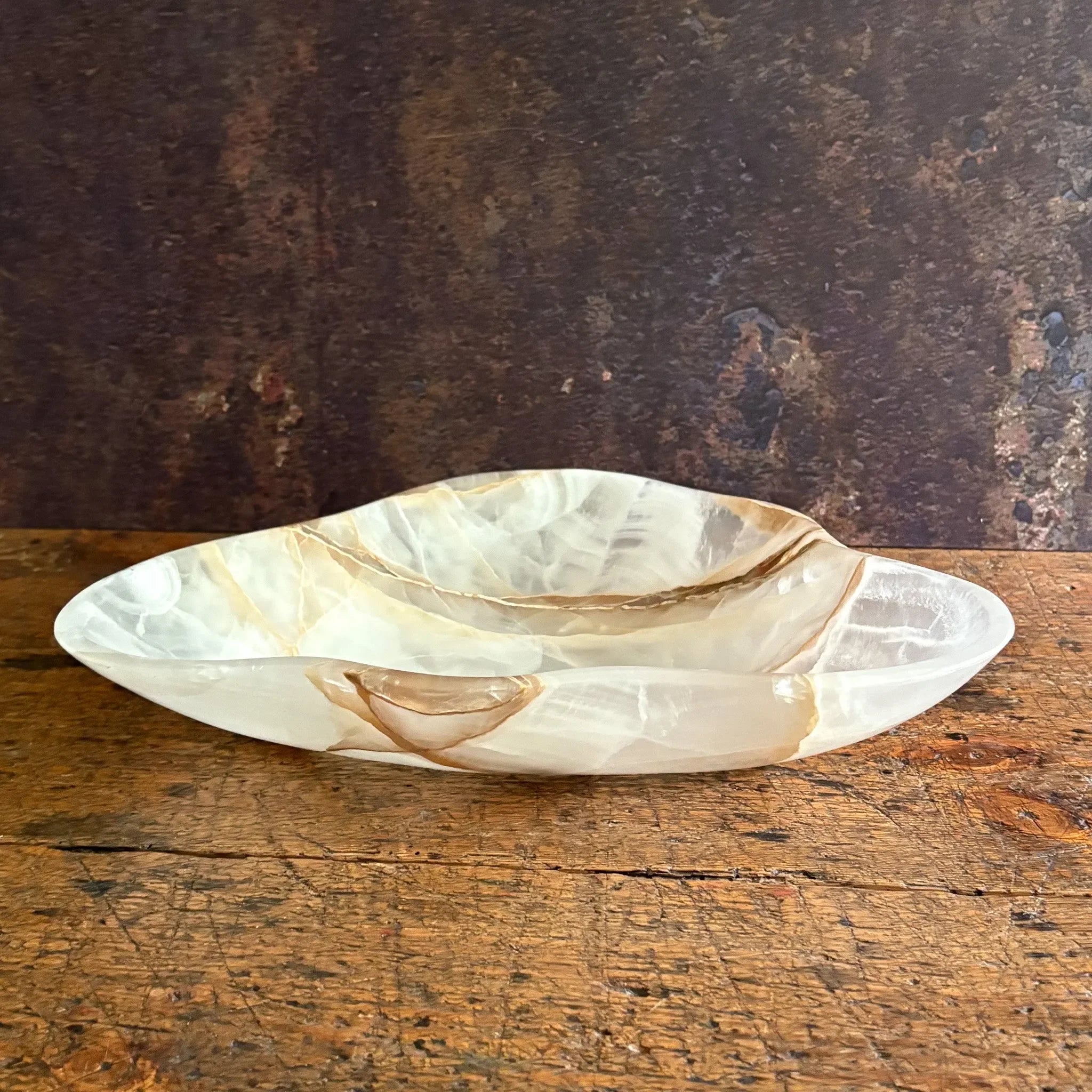 Hand Carved White Onyx Bowl - The Mayfair Hall