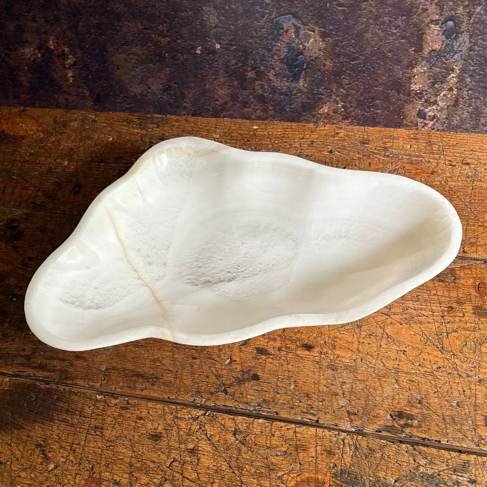 Hand Carved White Onyx Bowl - The Mayfair Hall