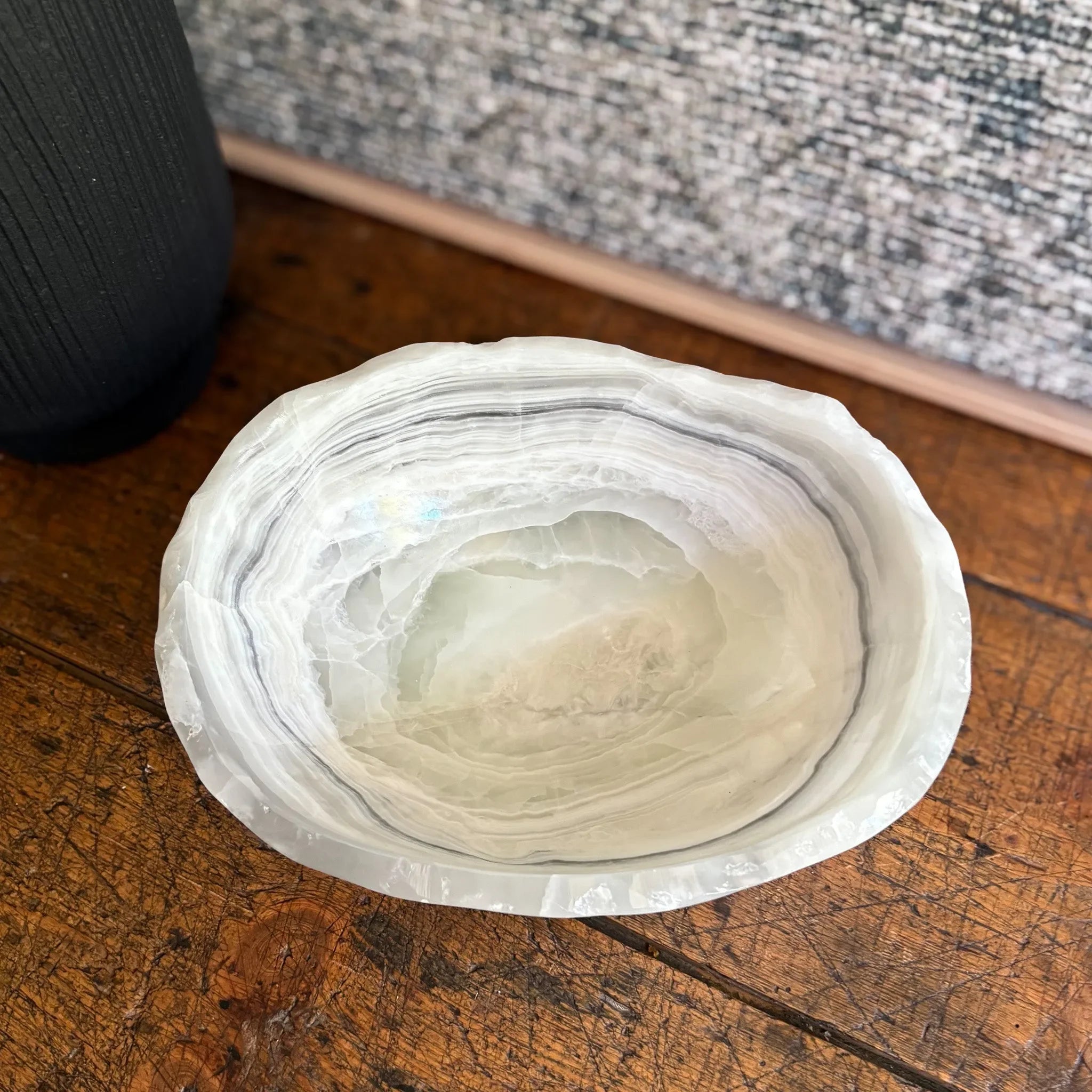 Hand Carved White Onyx Bowl - The Mayfair Hall