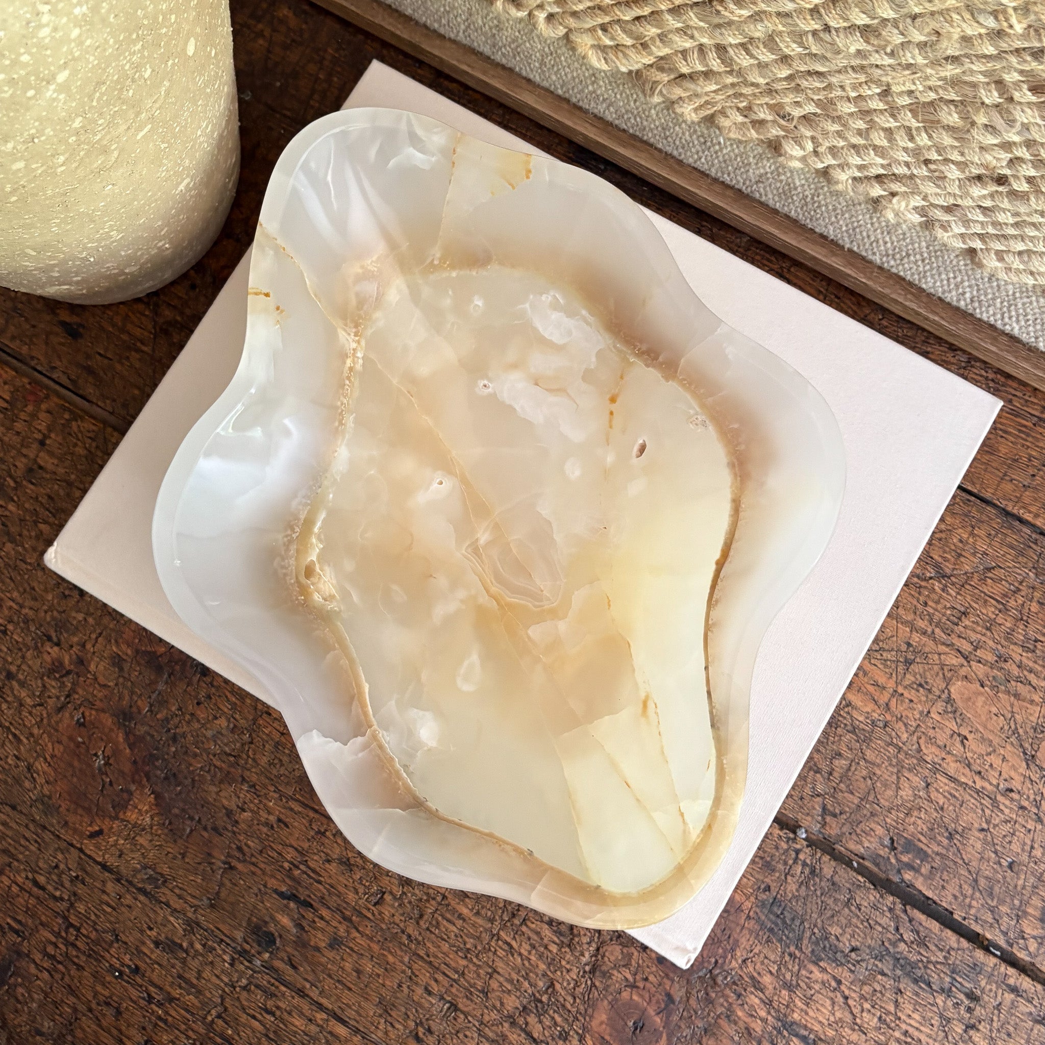 Hand Carved White Onyx Bowl