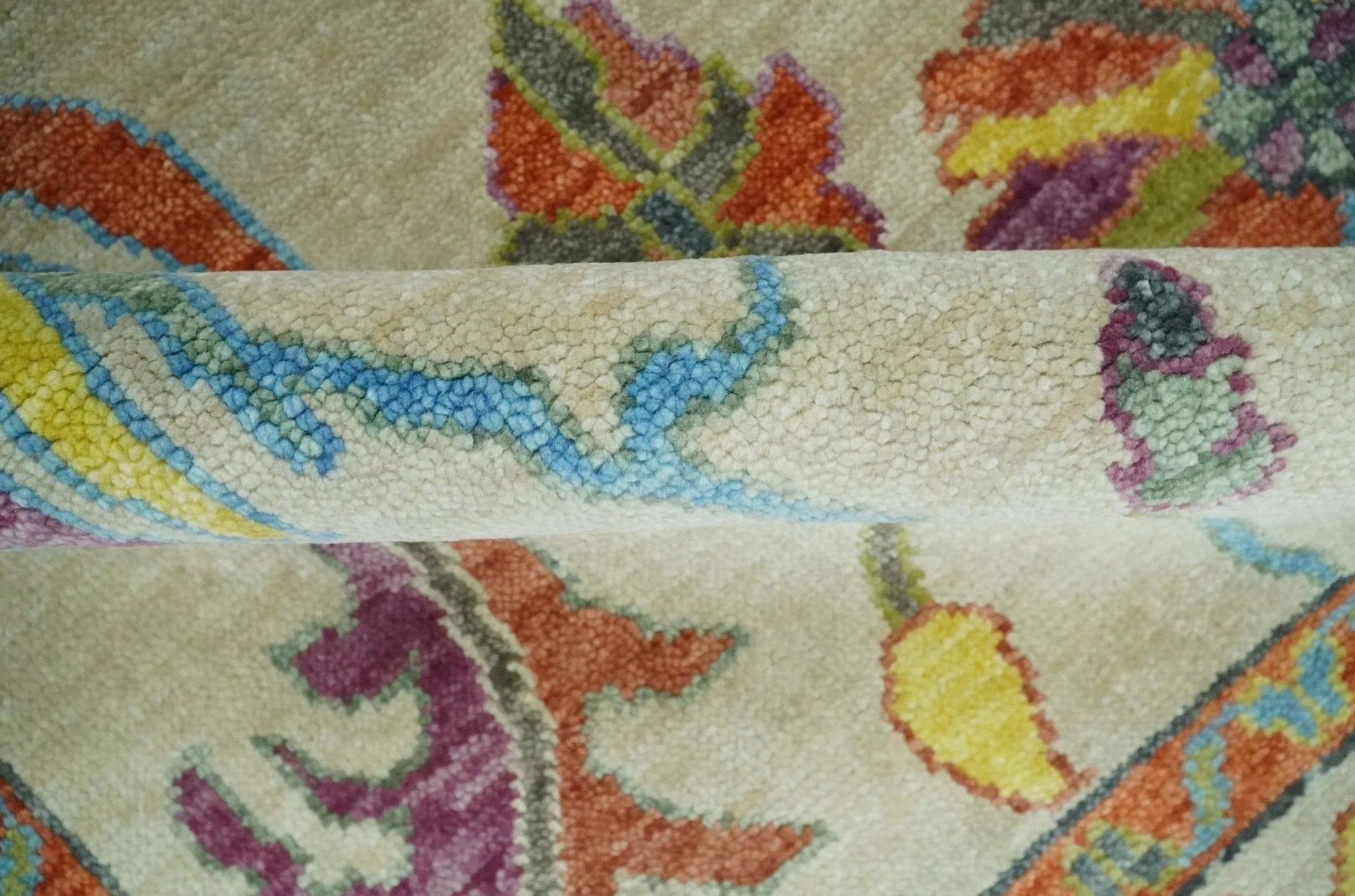 Hand Knotted 5x8, 6x9, 8x10, 9x12, 10x14, 12x15 Ivory, Rust and Gray Traditional Persian Wool Area Rug | TRDCP979 - The Rug Decor