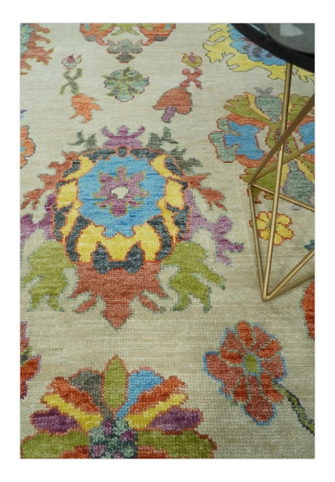 Hand Knotted 5x8, 6x9, 8x10, 9x12, 10x14, 12x15 Ivory, Rust and Gray Traditional Persian Wool Area Rug | TRDCP979 - The Rug Decor