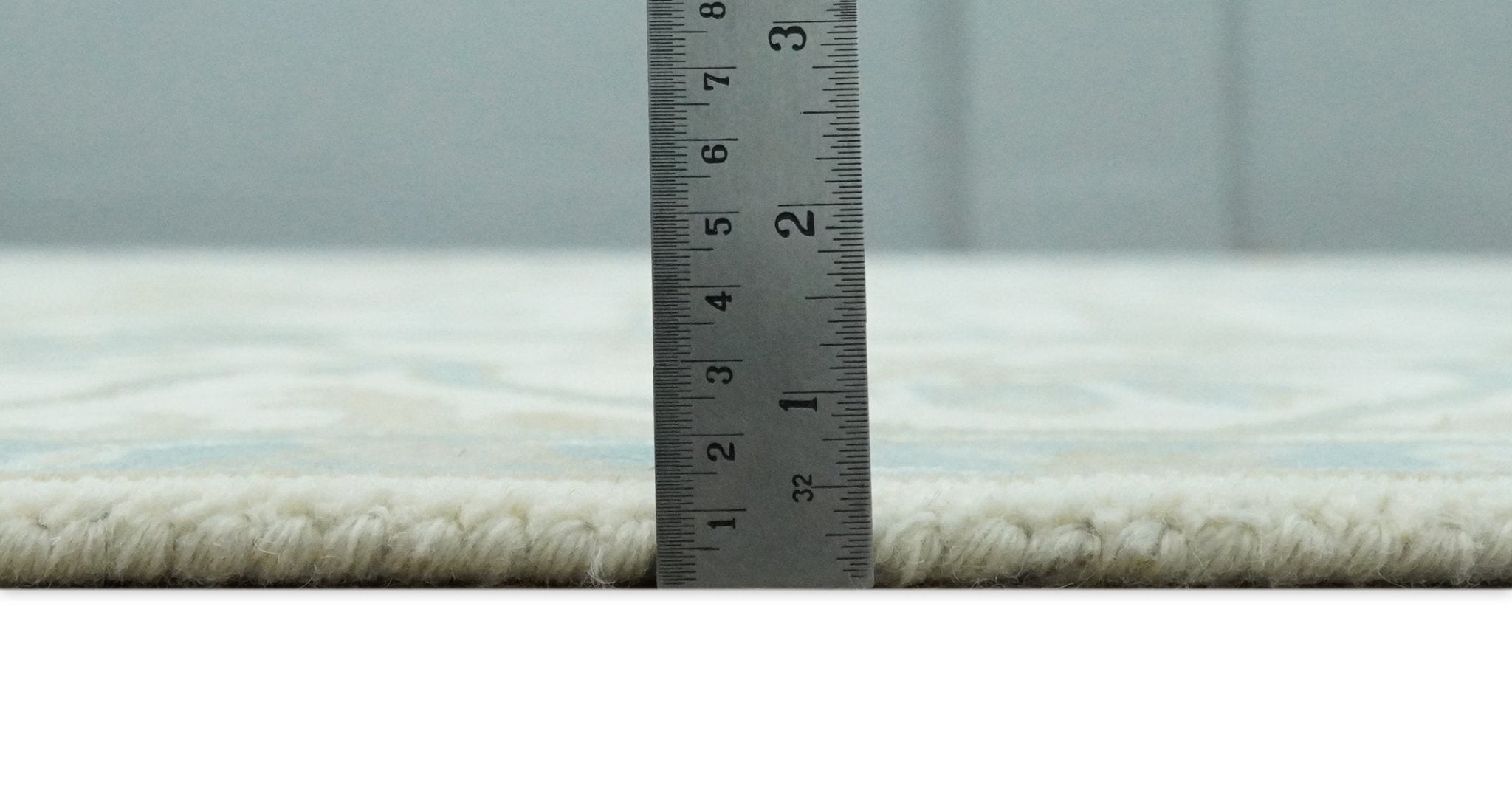 Hand Knotted 6x9, 8x10, 9x12,10x14 and 12x15 Oriental Oushak Ivory and Light Blue Wool Area Rug | TRDCP112 - The Rug Decor