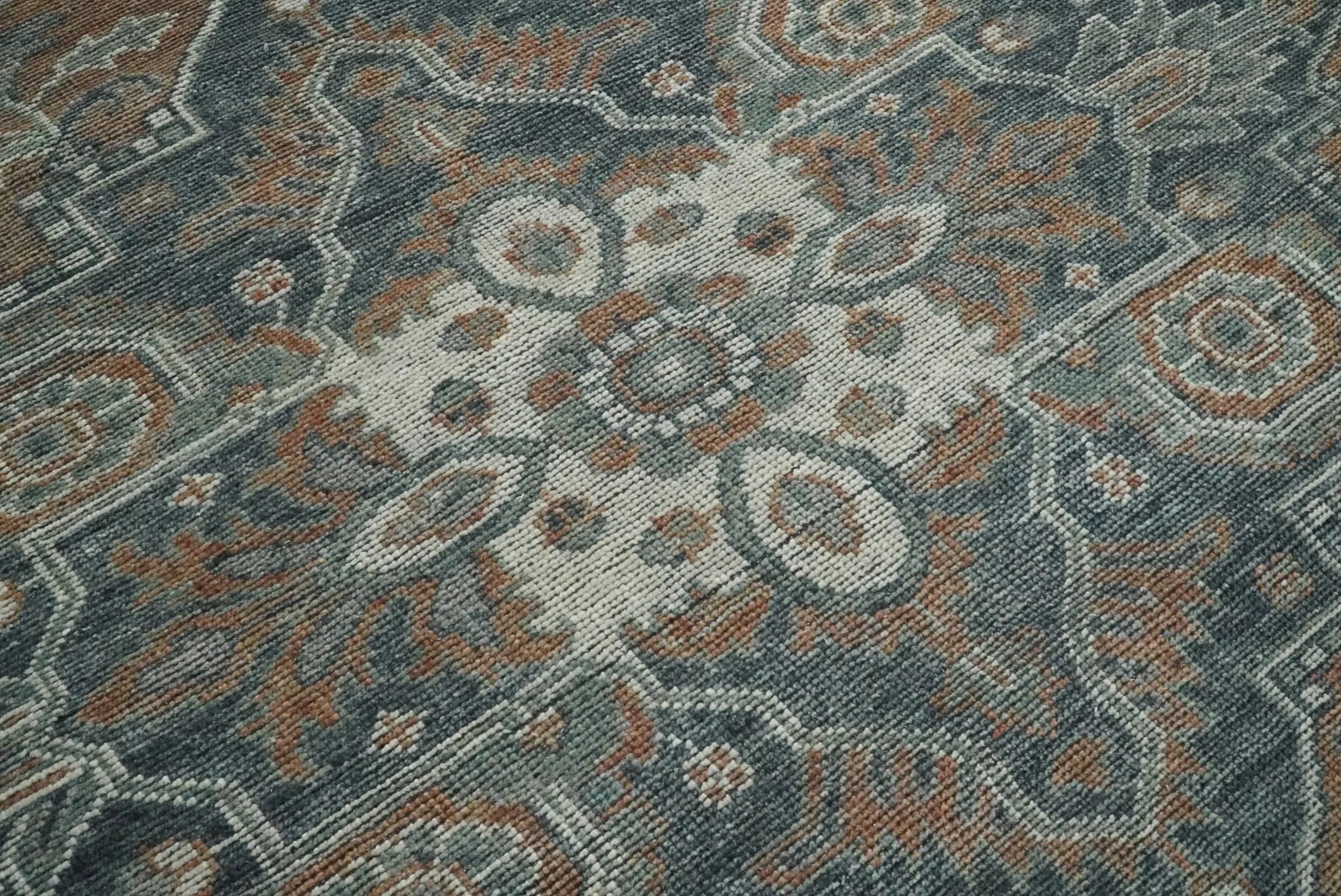 Hand Knotted Antique 8x10 Rust and Black Traditional Persian Area Rug | TRD2398 - The Rug Decor