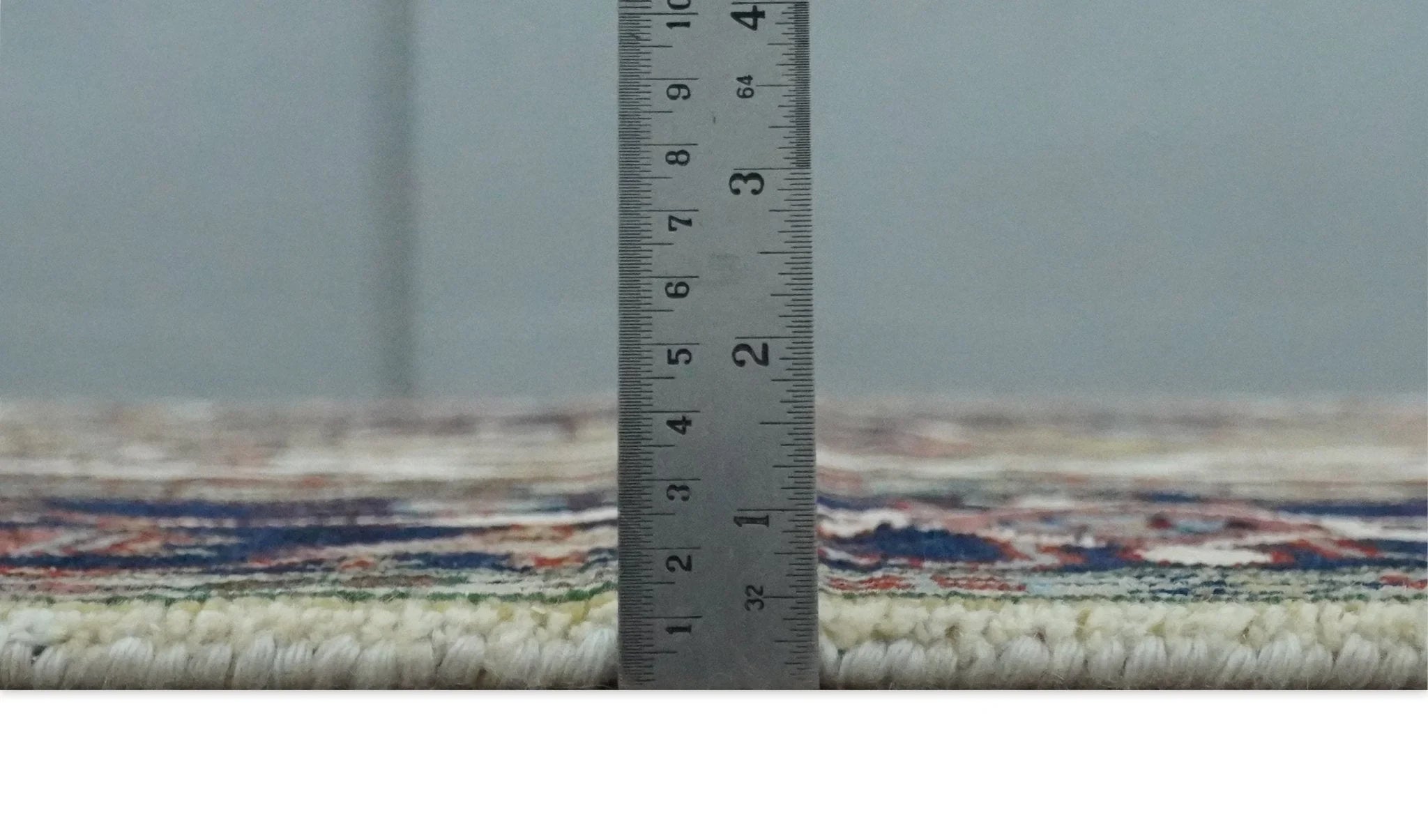 Hand Knotted Ivory, Brown and Blue Traditional Antique Style Wool Area Rug - The Rug Decor