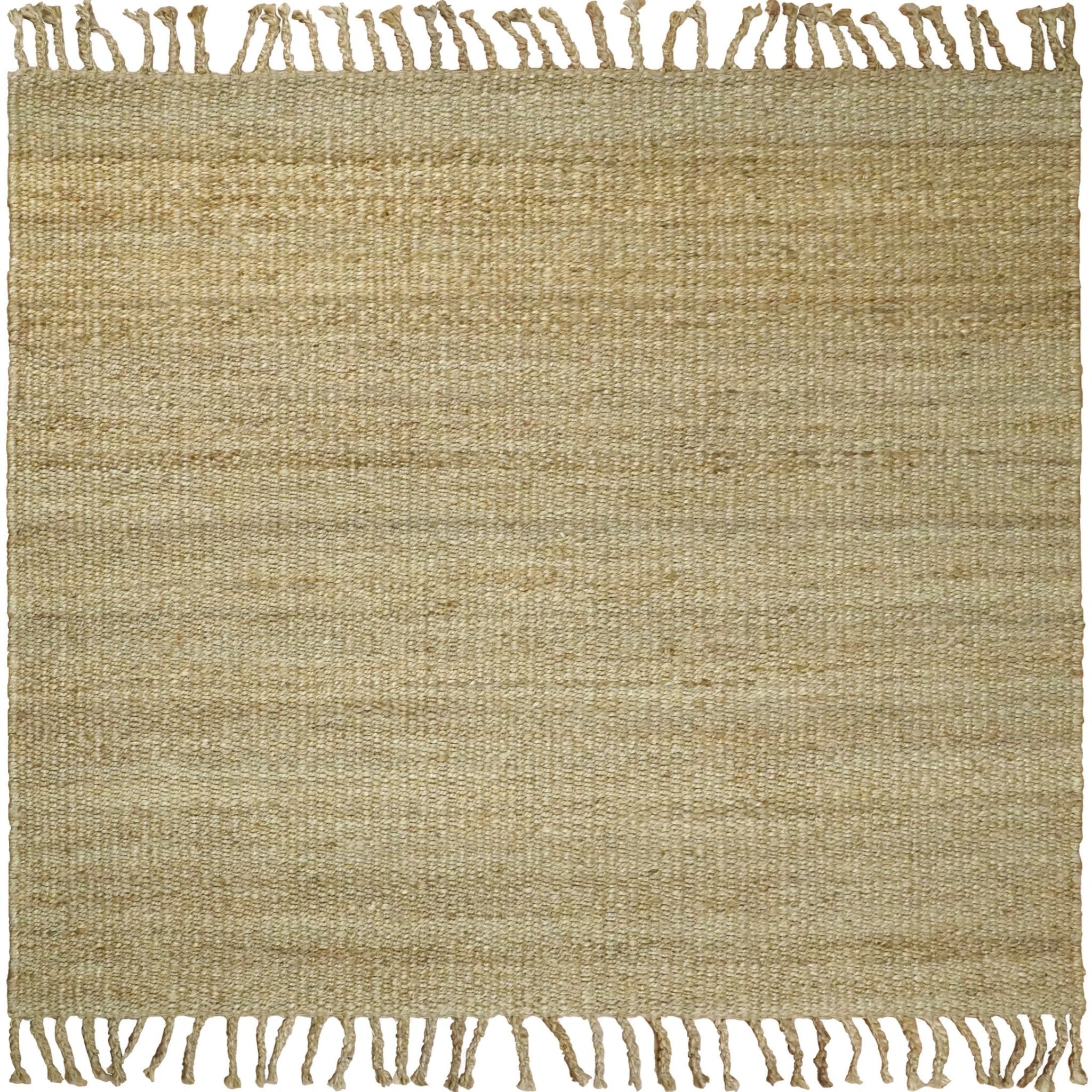 Hand Woven Natural Fiber Brown Natural Jute Rug