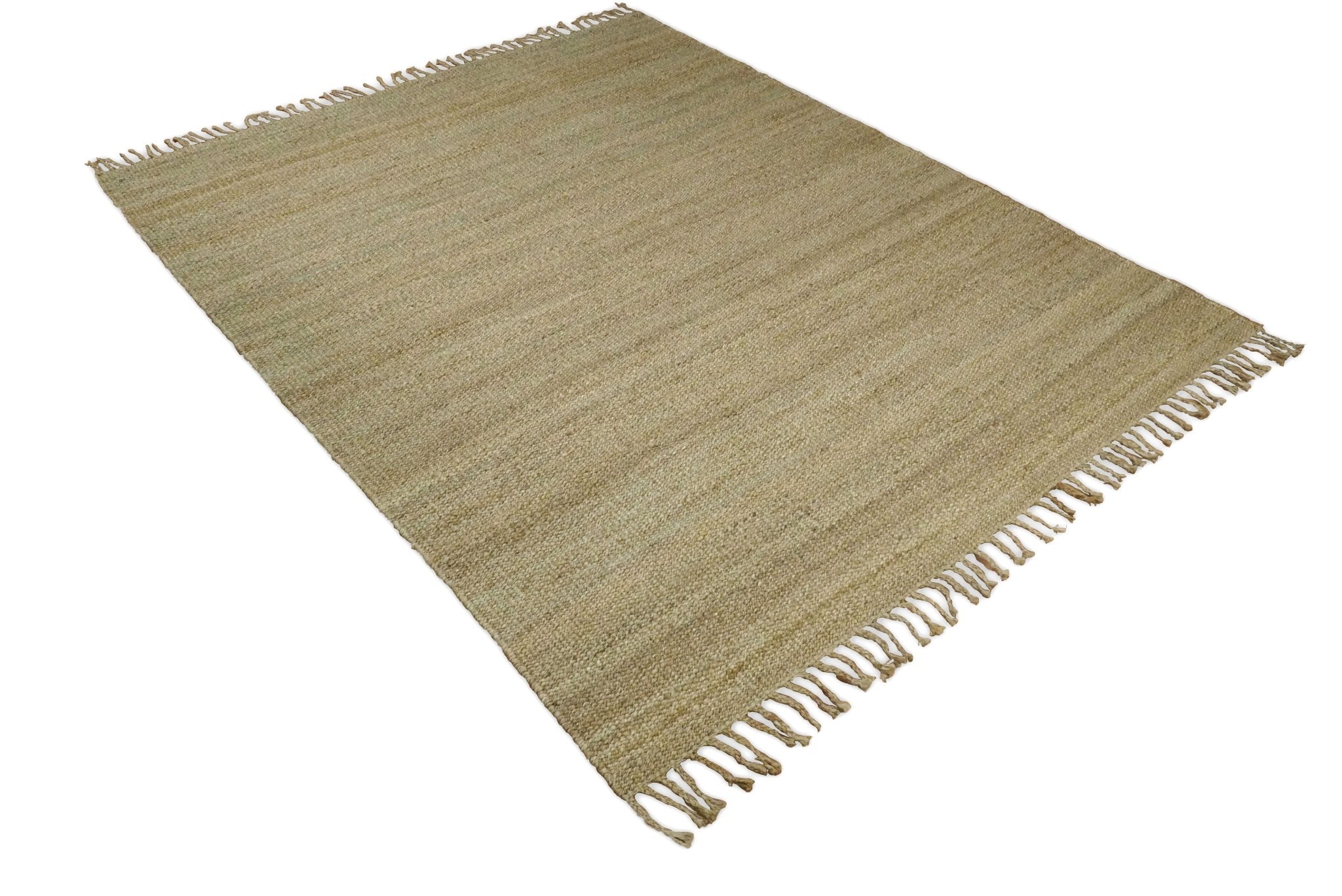 Hand Woven Natural Fiber Brown Natural Jute Rug