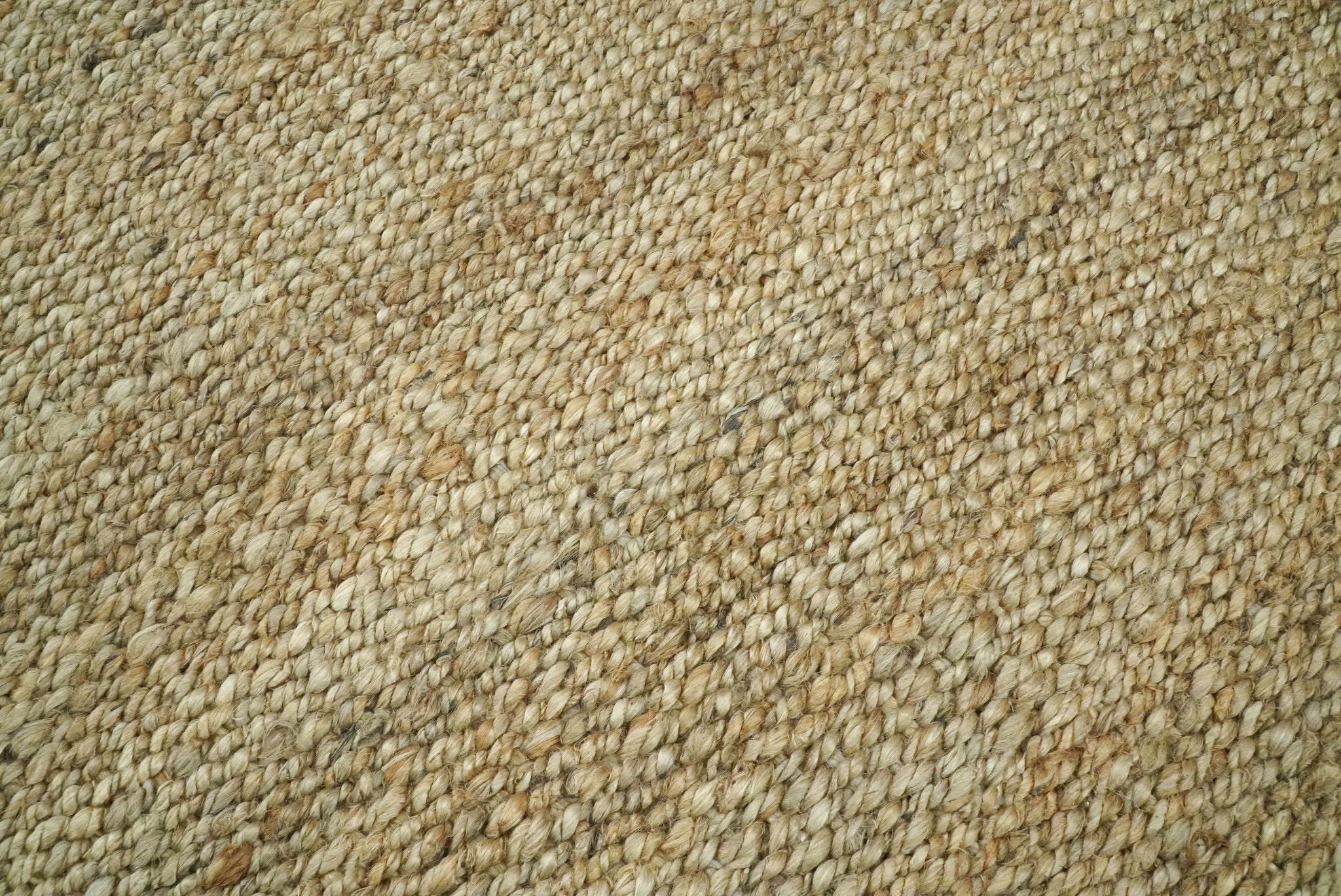 Hand Woven Natural Fiber Brown Natural Jute Rug