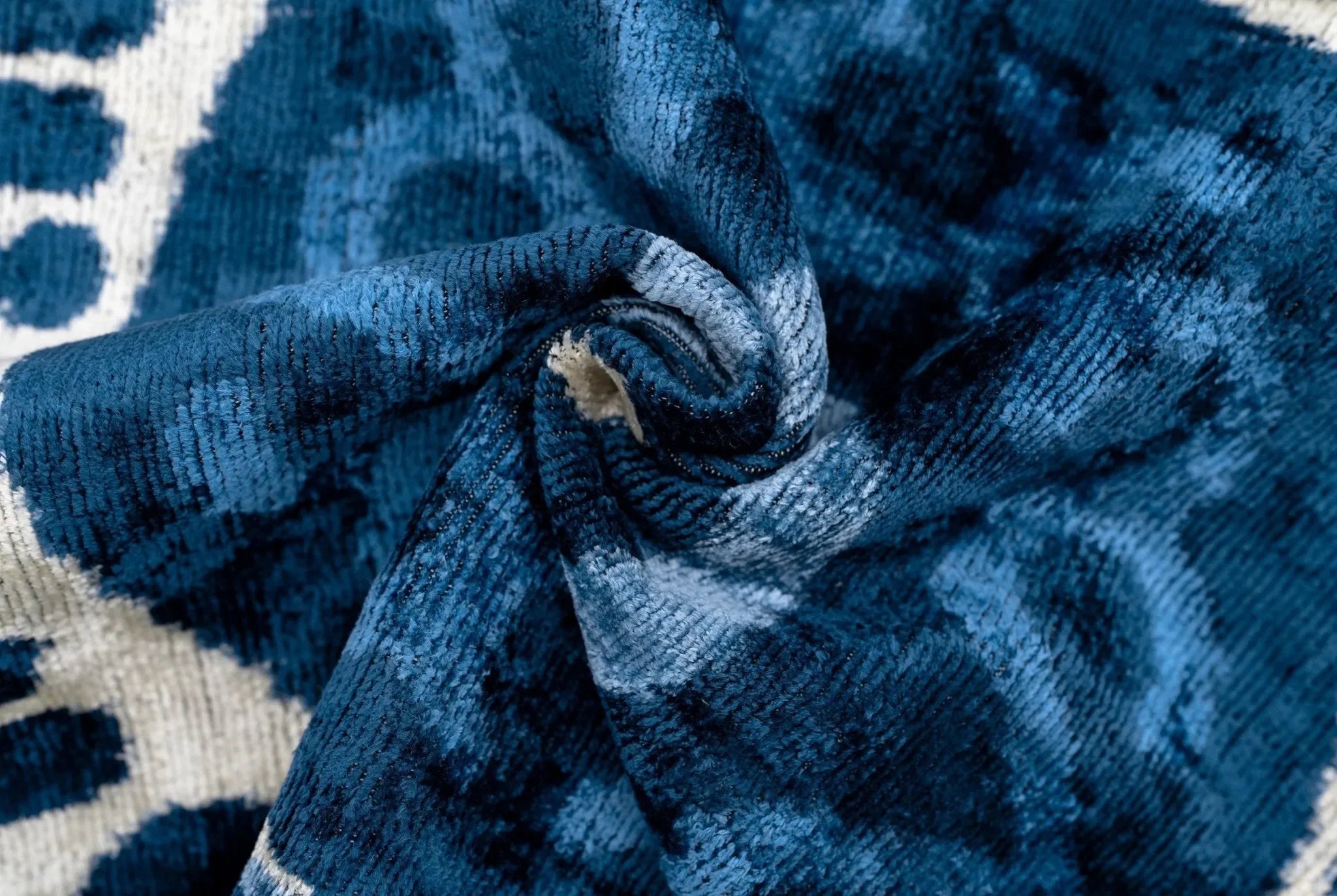 Handmade Blue Medallion Design Throw Pillow - 16x24 inch, Vegetable Dyed with Premium Down Feather Insert - The Mayfair Hall