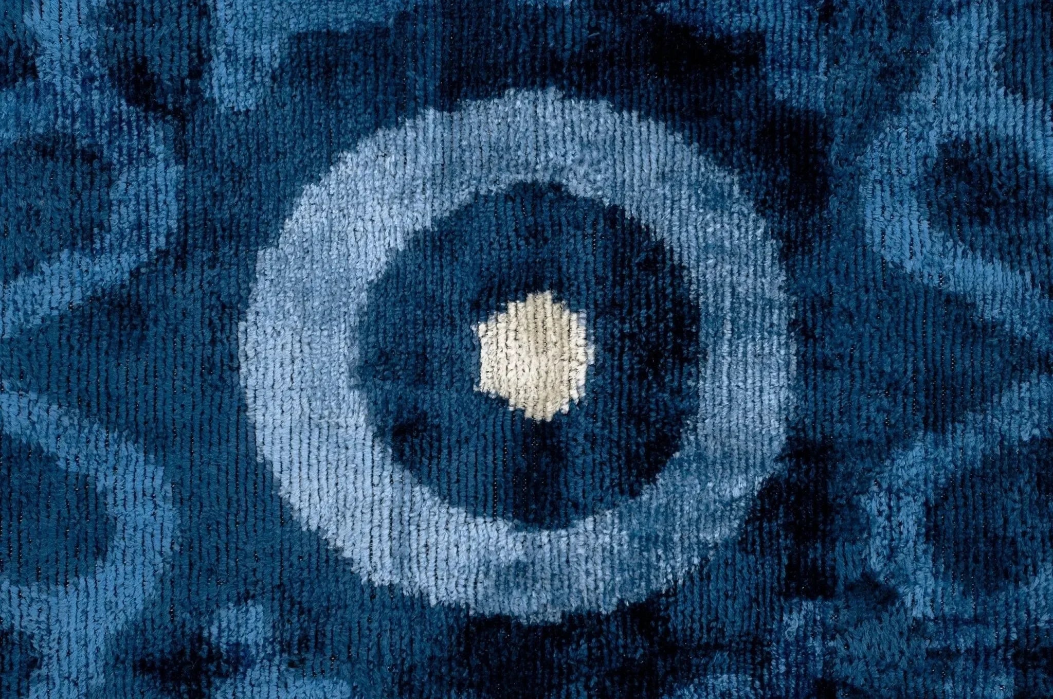 Handmade Blue Medallion Design Throw Pillow - 16x24 inch, Vegetable Dyed with Premium Down Feather Insert - The Mayfair Hall