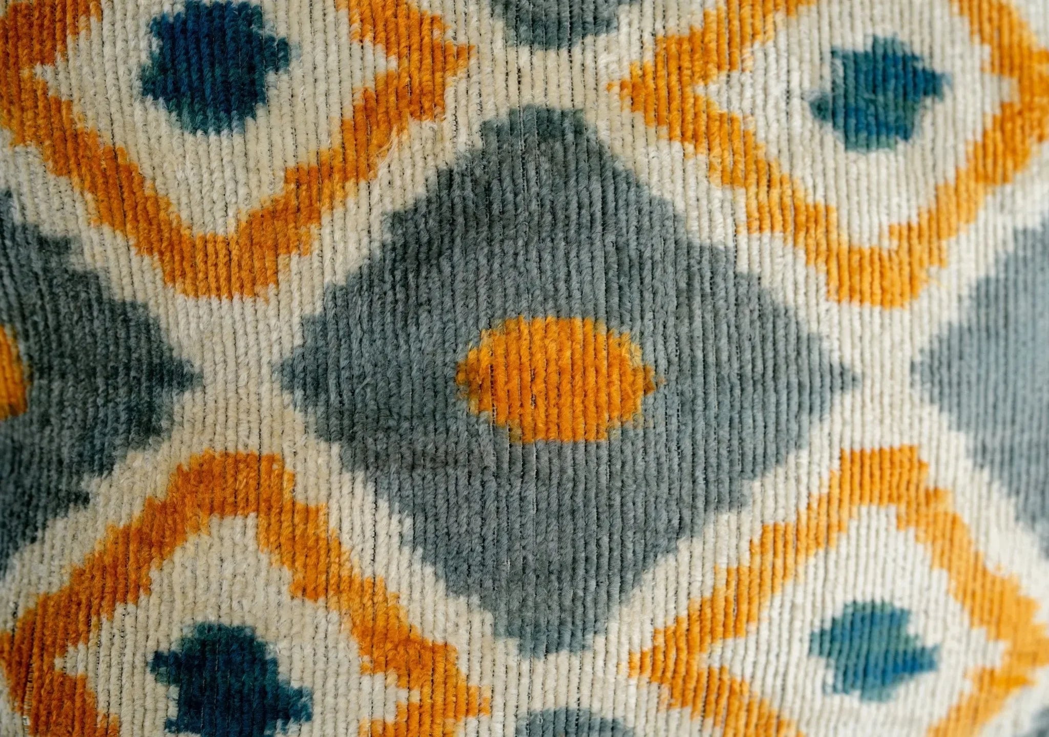 Handmade Throw Pillow Cover & Feather Insert | Orange Gray Pillow | Soft Throw Pillow| Luxury Decorative for Couch | 16 x 24 in - The Mayfair Hall