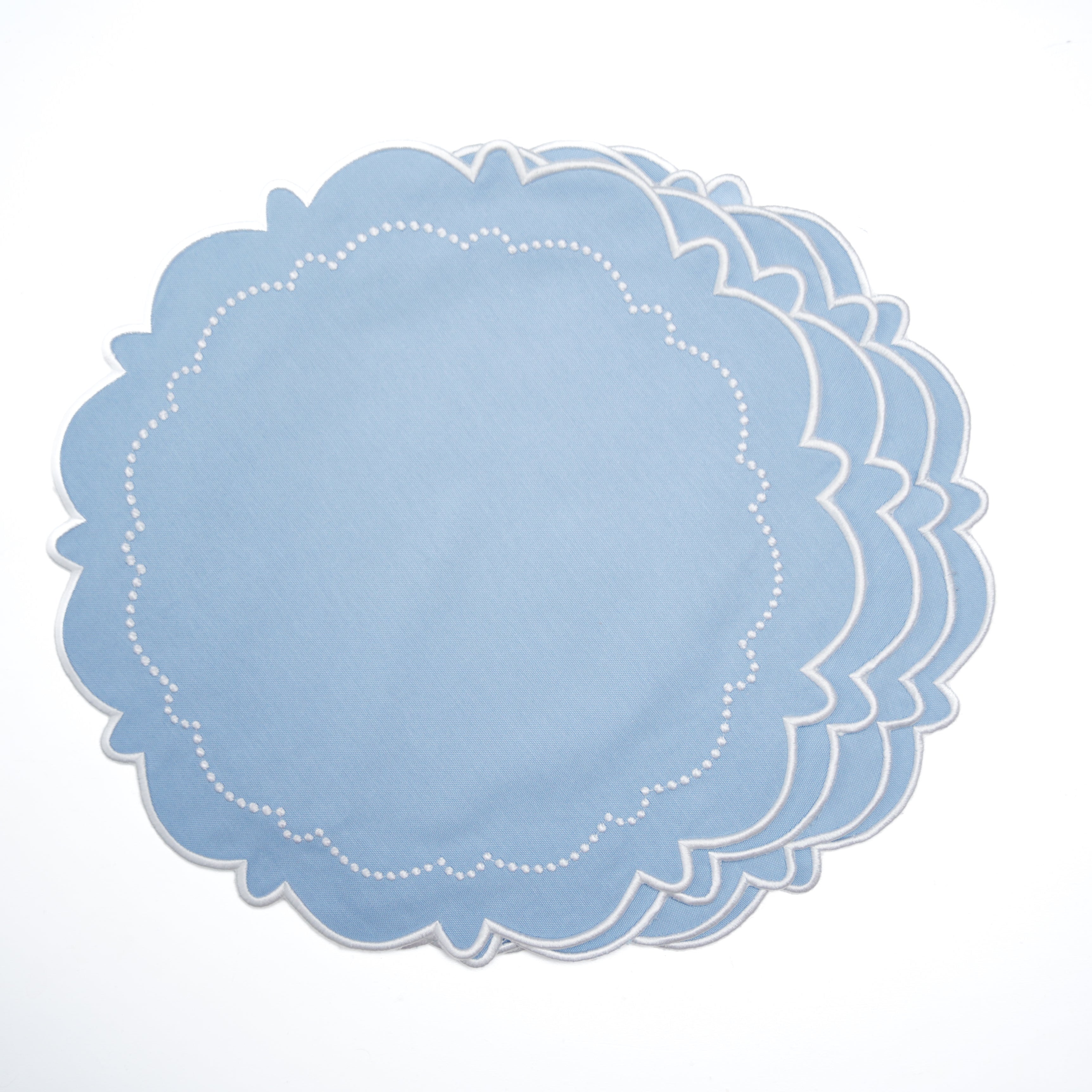 HARMONY BLUE ROUND FABRIC PLACEMAT (Set Of 4)