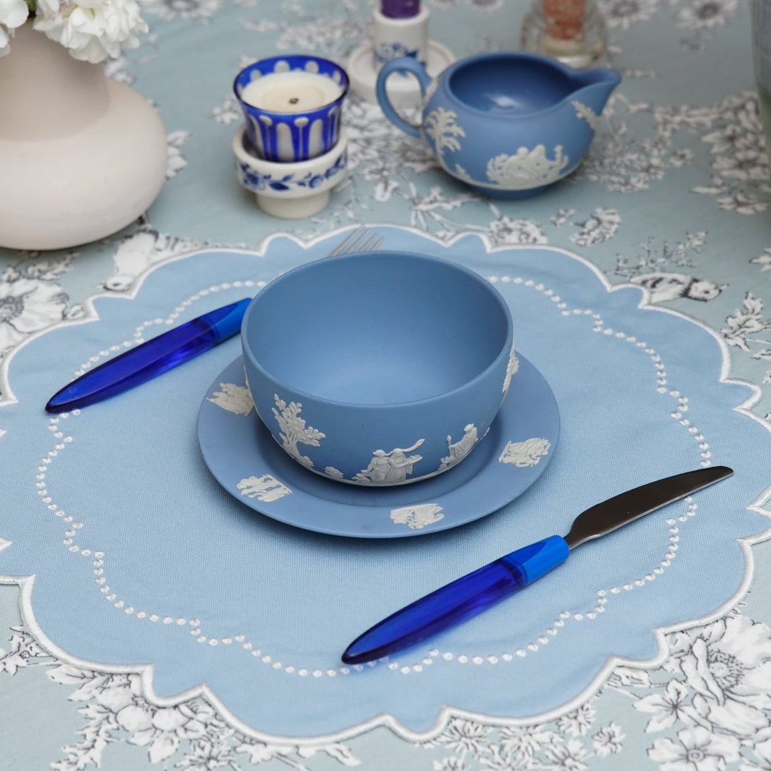 HARMONY BLUE ROUND FABRIC PLACEMAT (Set Of 4)