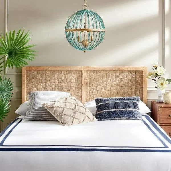 Halvor Rattan Headboard in Natural - The Mayfair Hall