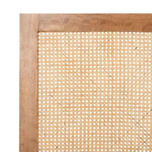 Vienna Mango Wood Rattan Headboard in Natural - The Mayfair Hall