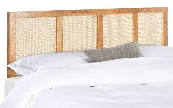 Vienna Mango Wood Rattan Headboard in Natural - The Mayfair Hall