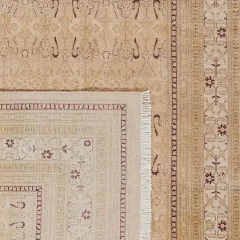 Heirloom Wool Rug in Gold and Ivory - The Mayfair Hall