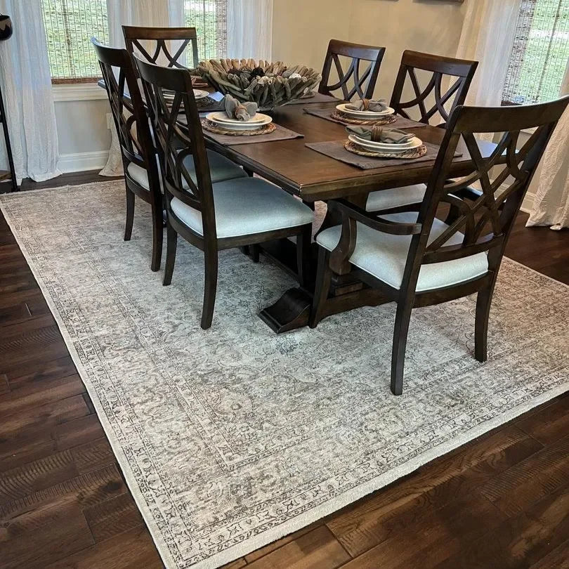 Cream Holi-2301 Washable Area Rug - The Mayfair Hall