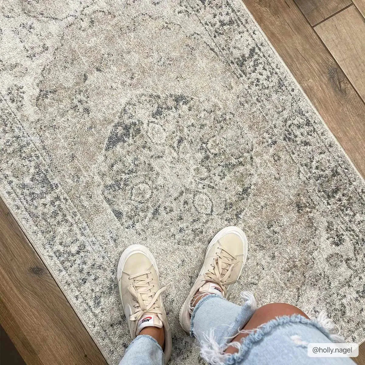 Rudo Beige Washable Area Rug - The Mayfair Hall
