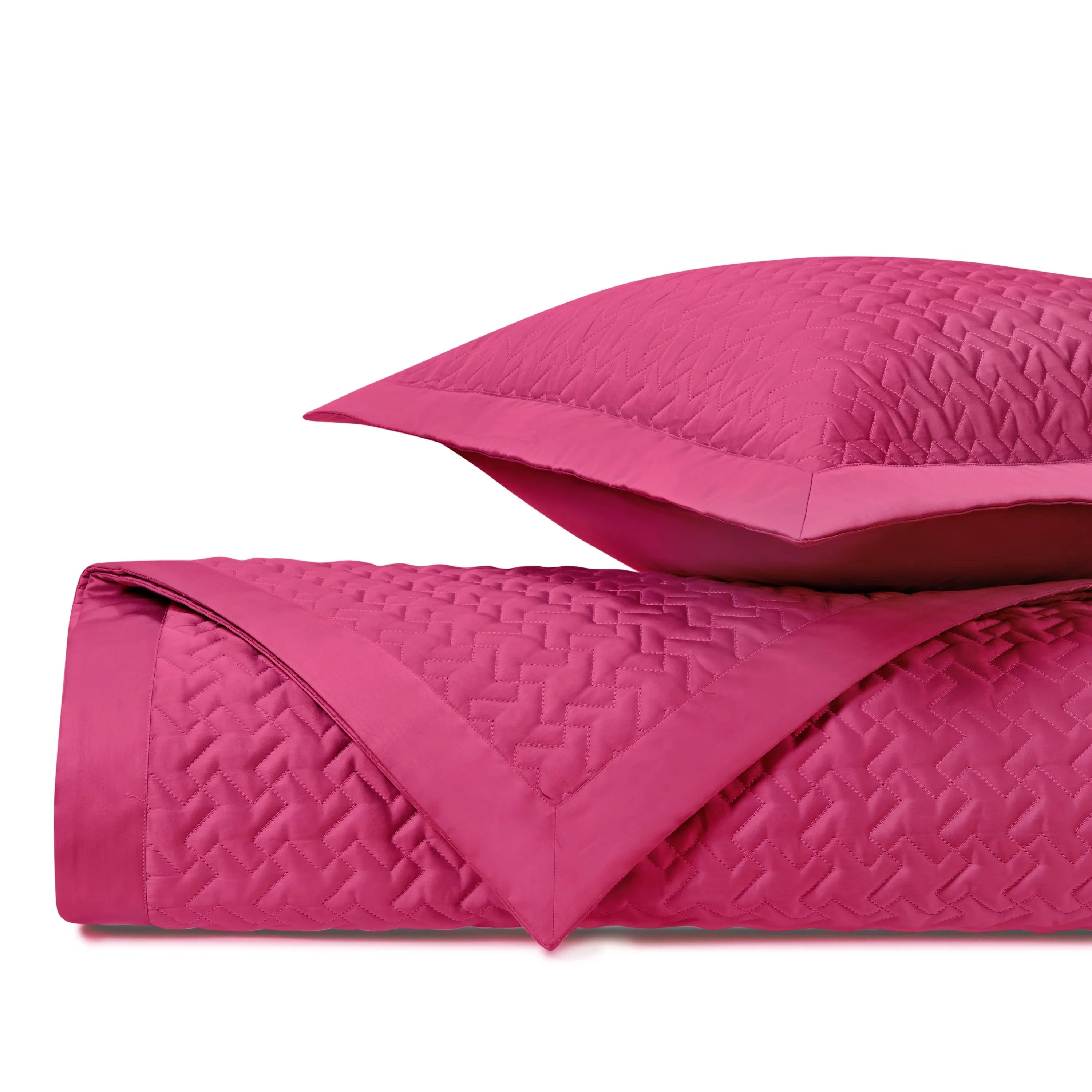 Houndstooth Quilted Coverlet (Euro) Set - The Mayfair Hall