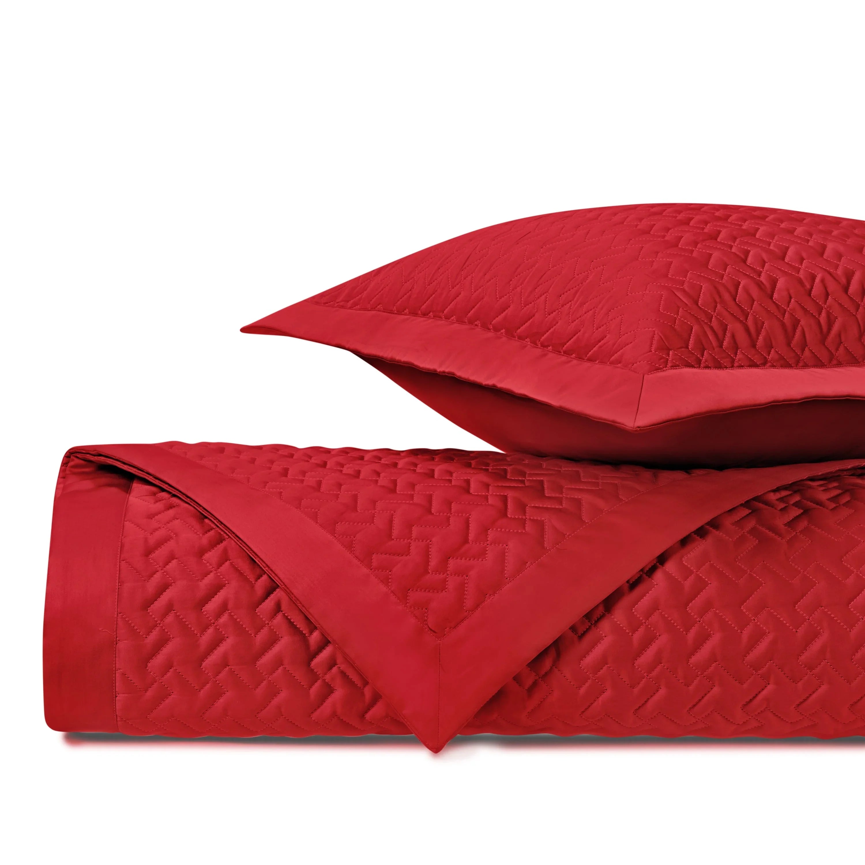 Houndstooth Quilted Coverlet (Euro) Set - The Mayfair Hall
