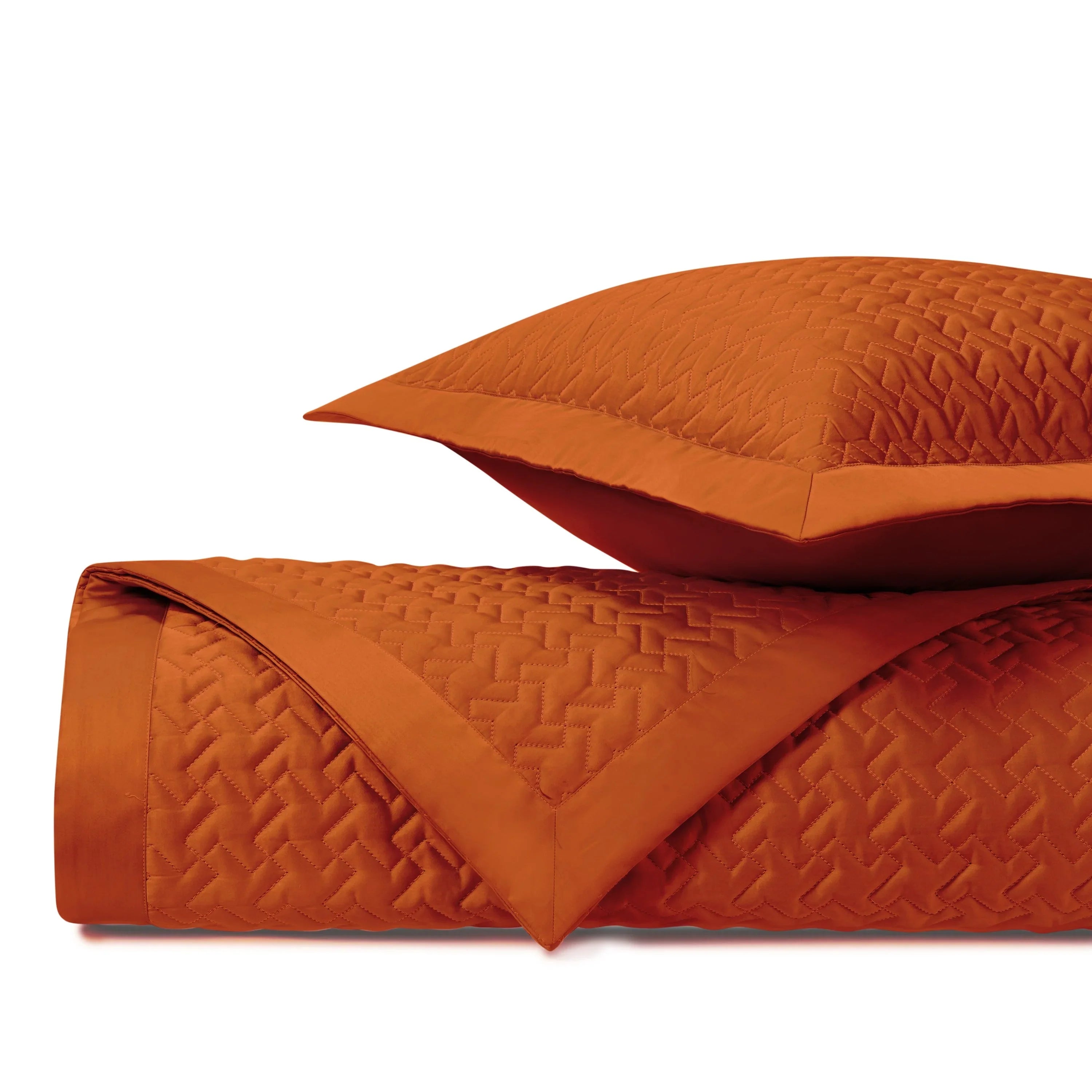 Houndstooth Quilted Coverlet (Euro) Set - The Mayfair Hall