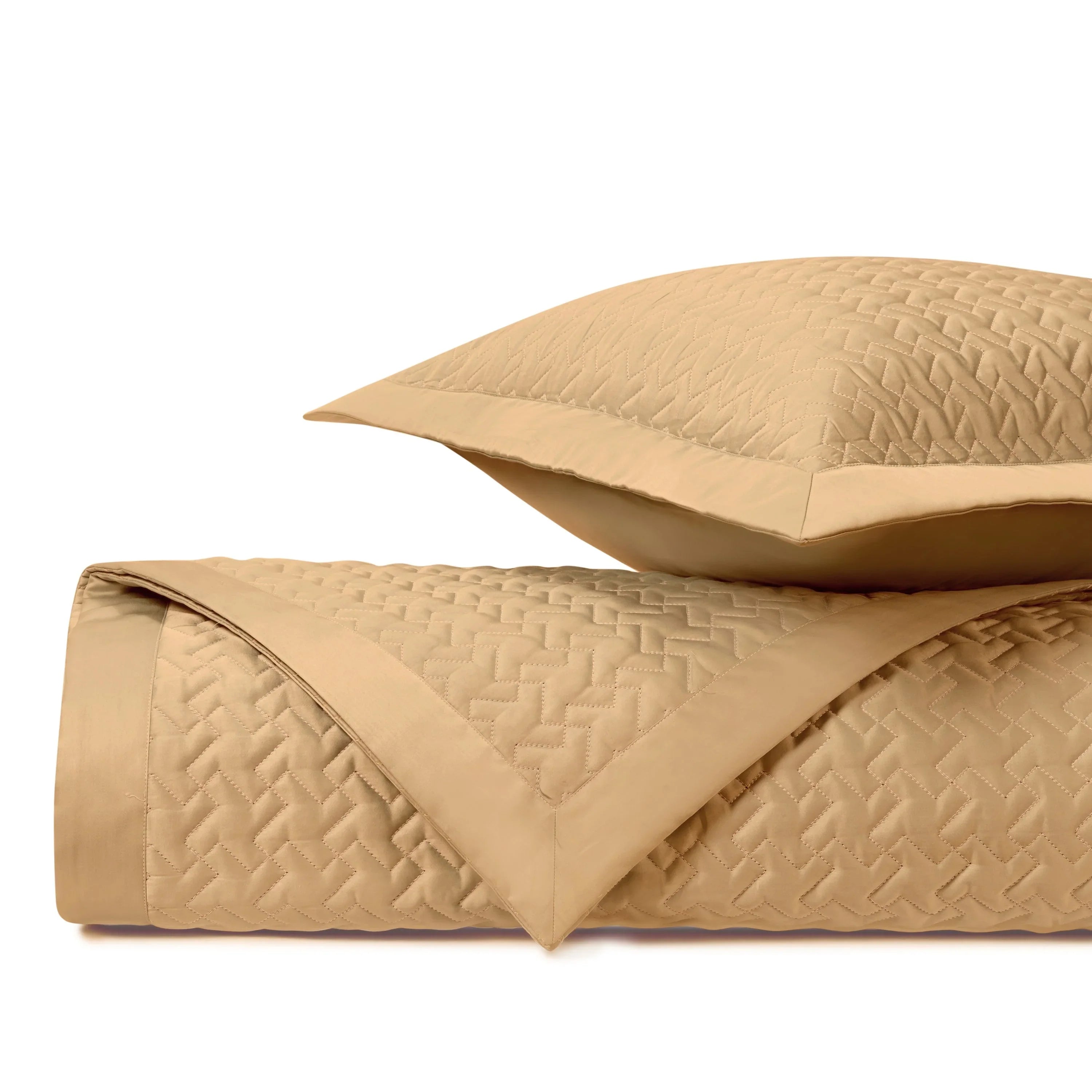 Houndstooth Quilted Coverlet (Euro) Set - The Mayfair Hall