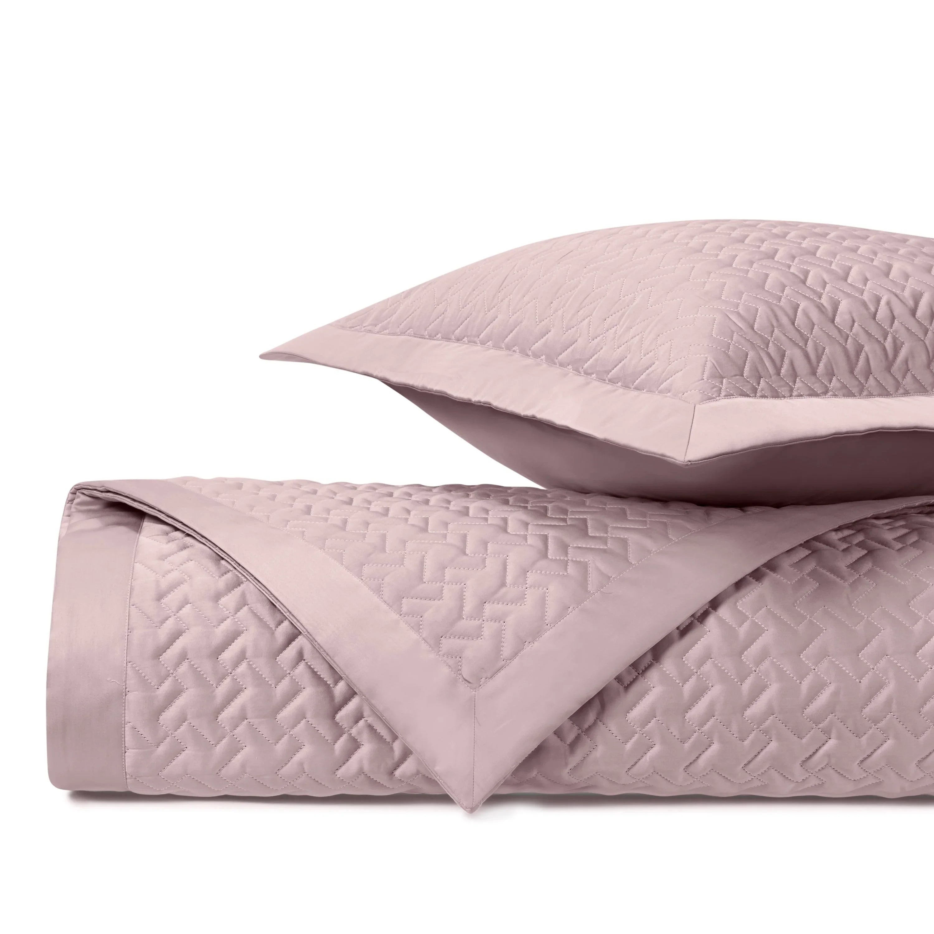 Houndstooth Quilted Coverlet (Euro) Set - The Mayfair Hall
