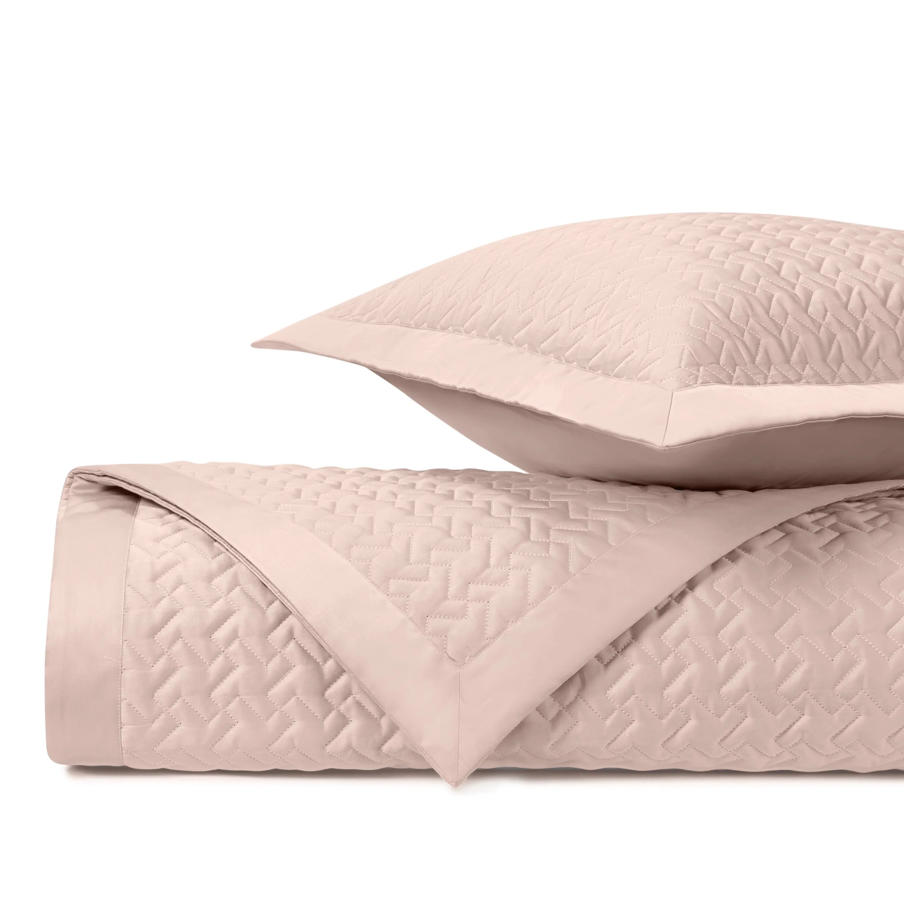 Houndstooth Quilted Coverlet (Euro) Set - The Mayfair Hall