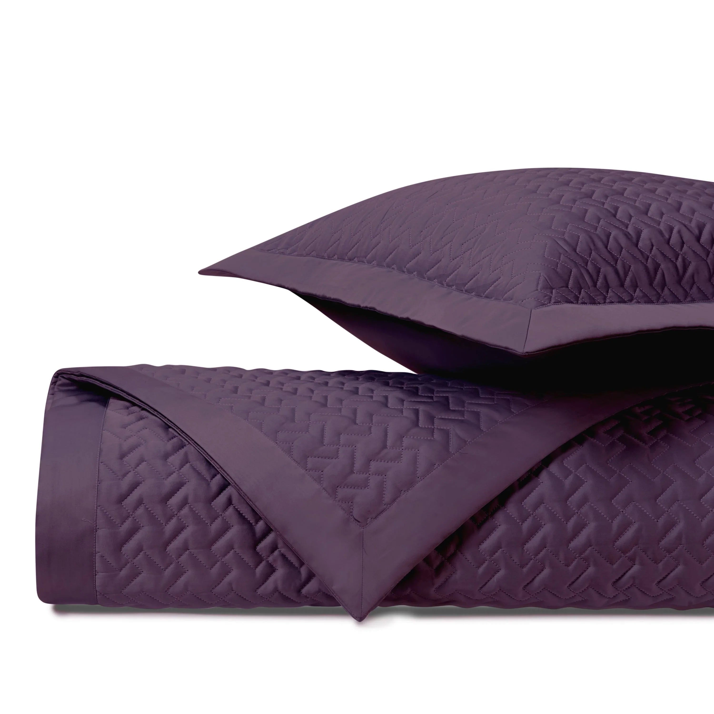 Houndstooth Quilted Coverlet (Euro) Set - The Mayfair Hall