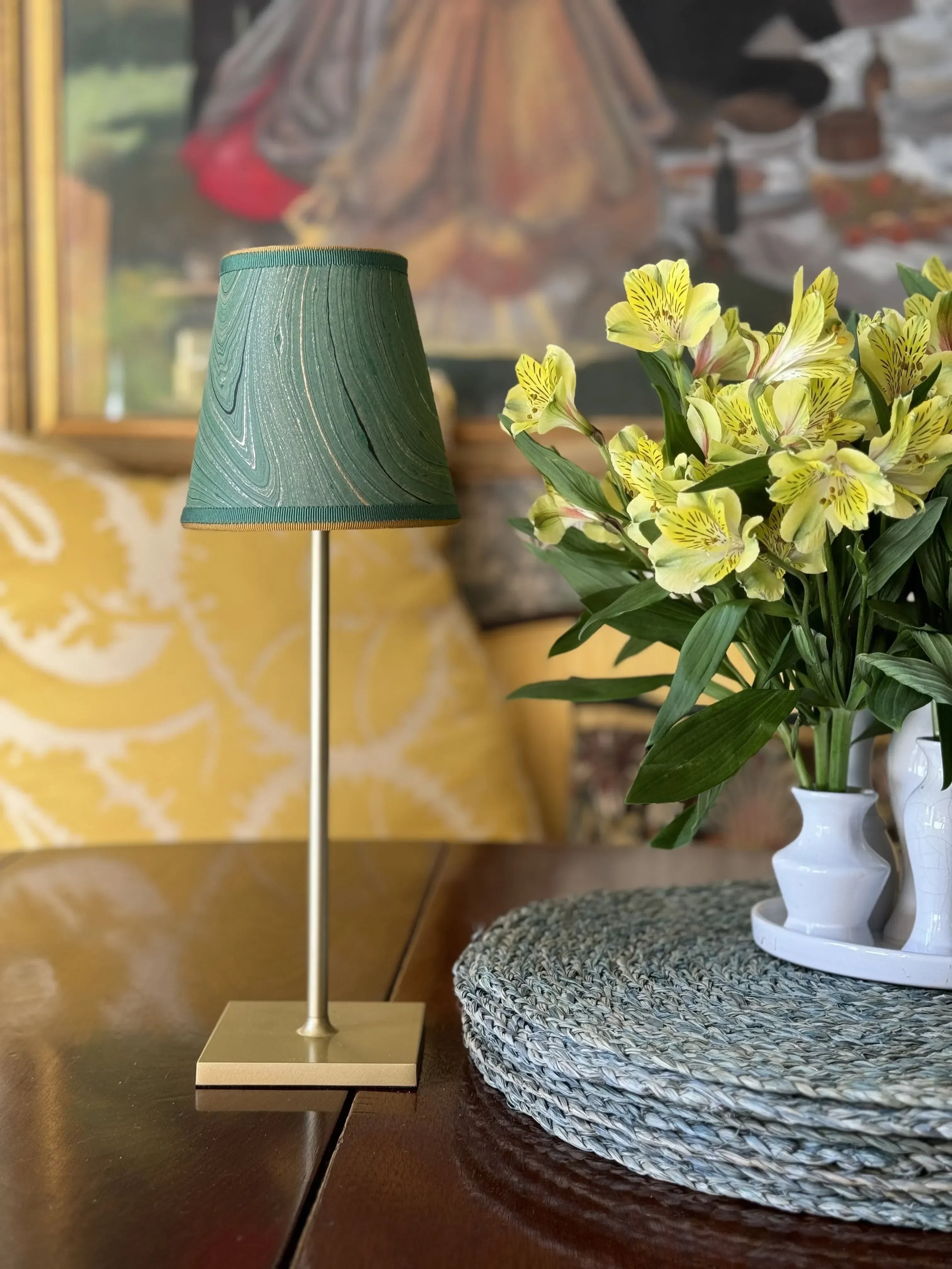 Small Empire Marble Shade in Hunter Green - The Mayfair Hall