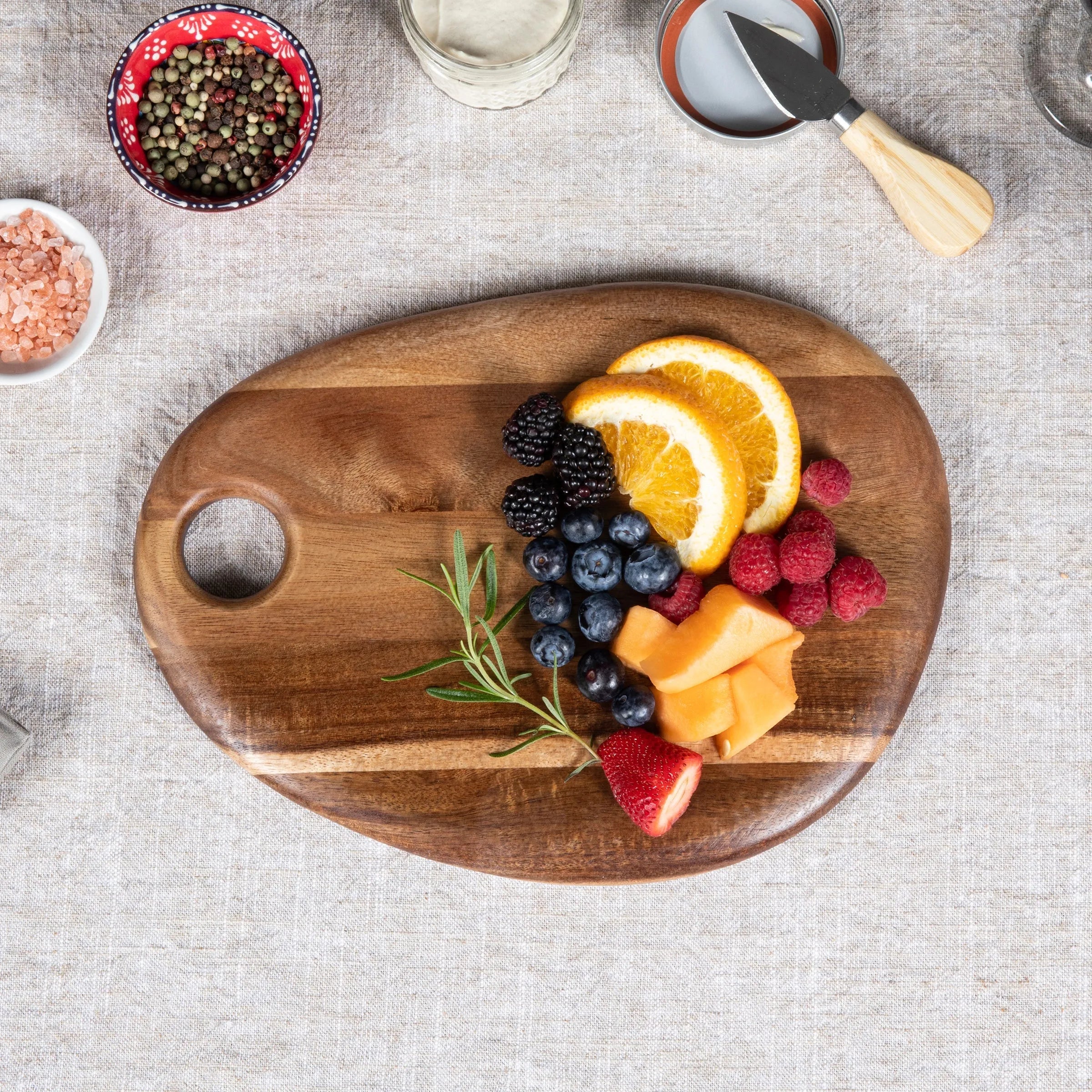 Pebble Shaped Acacia Serving Board - The Mayfair Hall