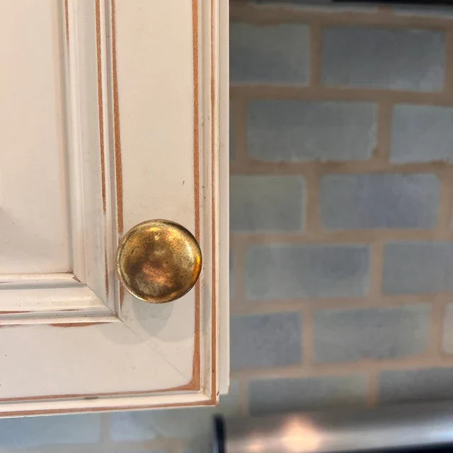 Round "Capri" Antique Brass Round Cabinet Knob