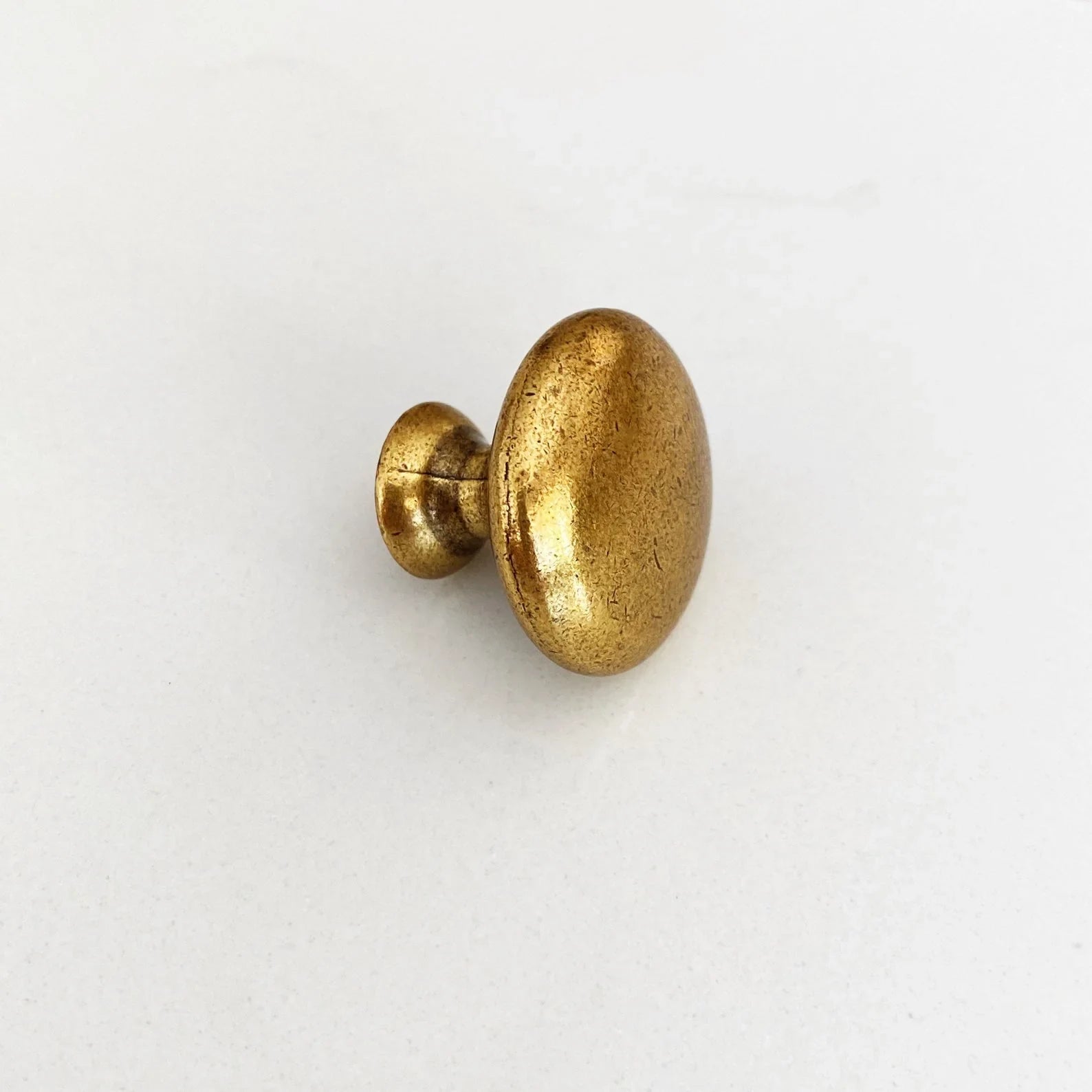Round "Capri" Antique Brass Round Cabinet Knob