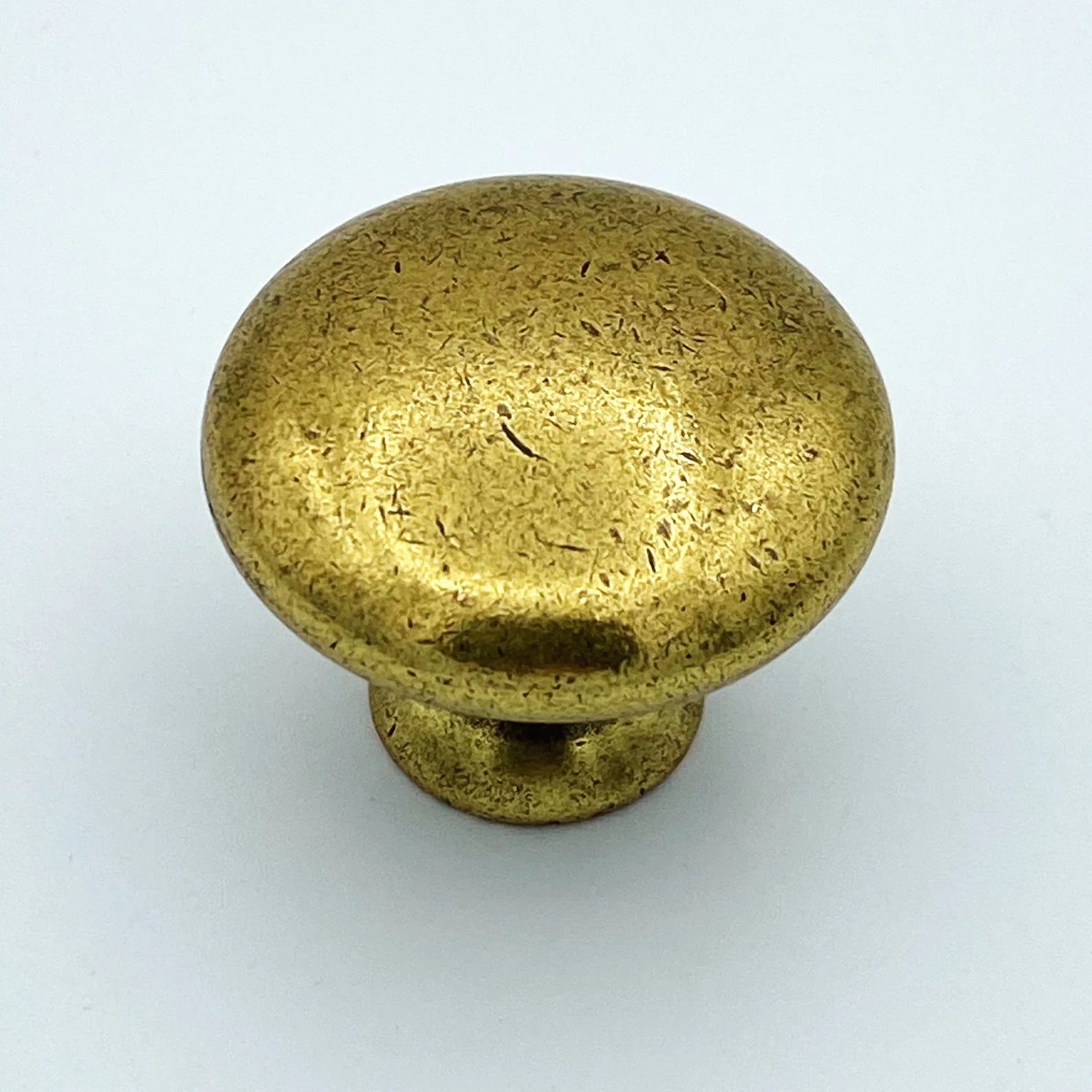 Round "Capri" Antique Brass Round Cabinet Knob