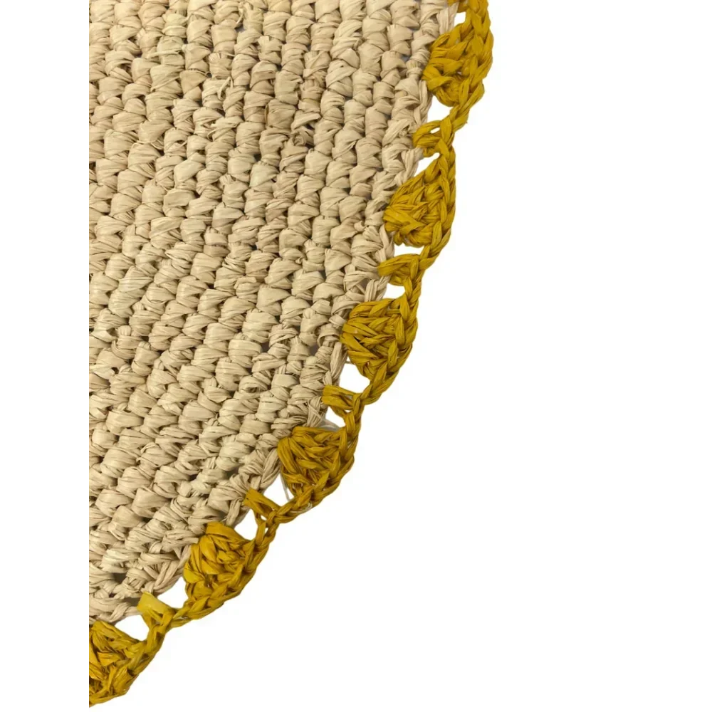 Marigold Raffia Placemats, Boho Round Natural Hand Woven Placemats, Table Mats for Dining Table - The Mayfair Hall