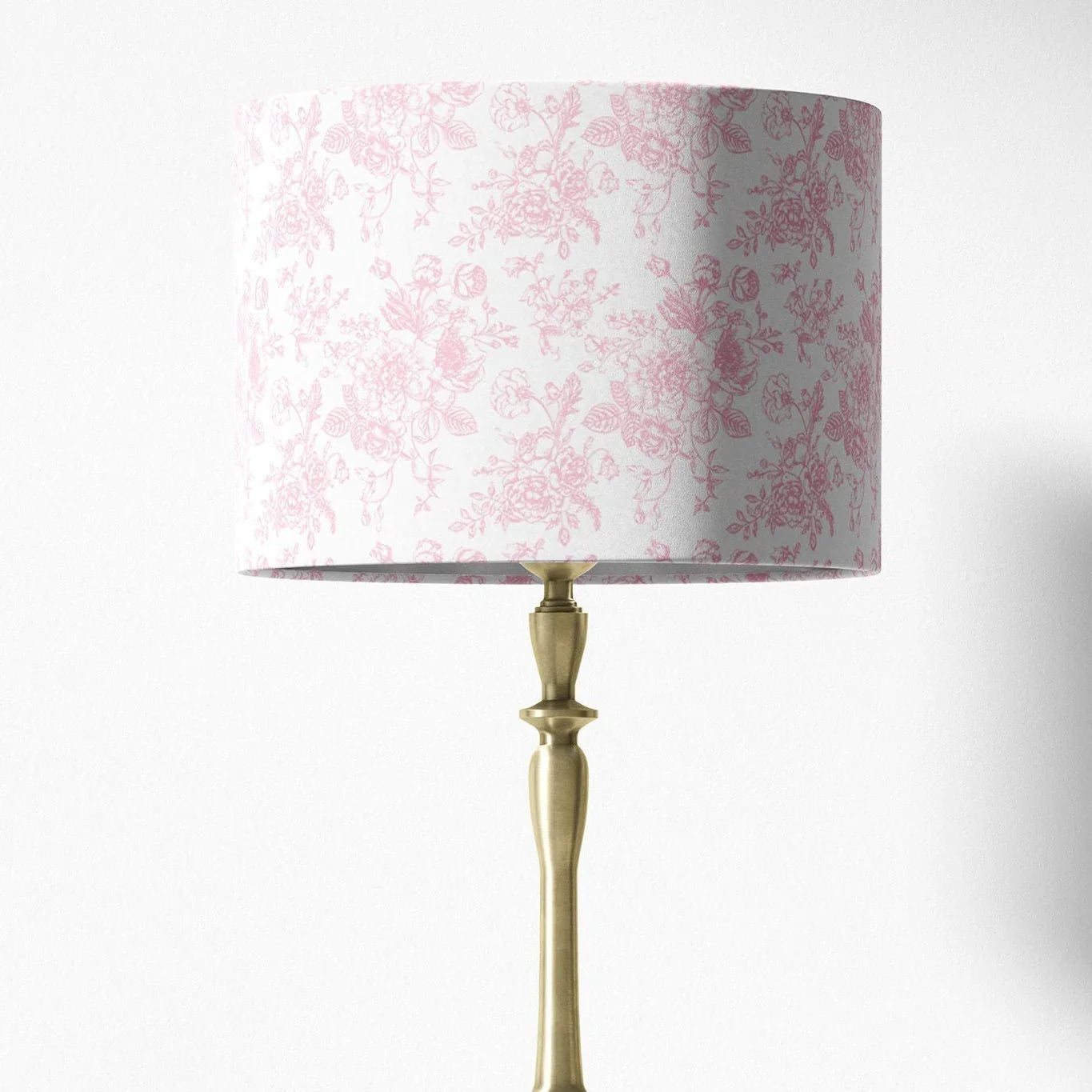 Pink Toile Lampshade in Rosecrest - The Mayfair Hall