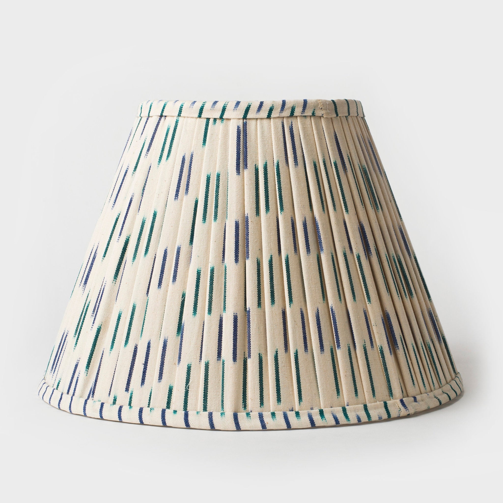 Ikat Blue Pleated Lampshade