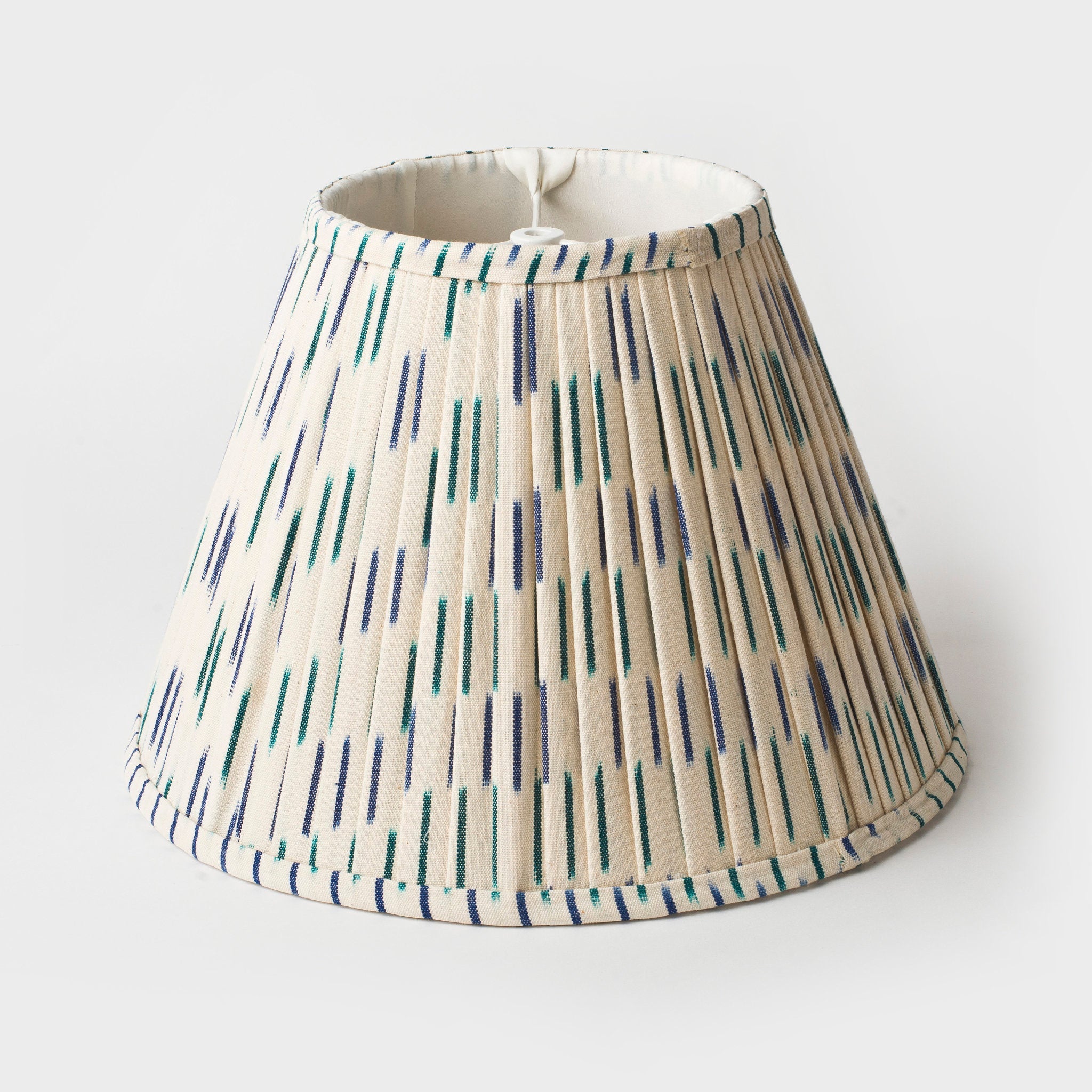 Ikat Blue Pleated Lampshade